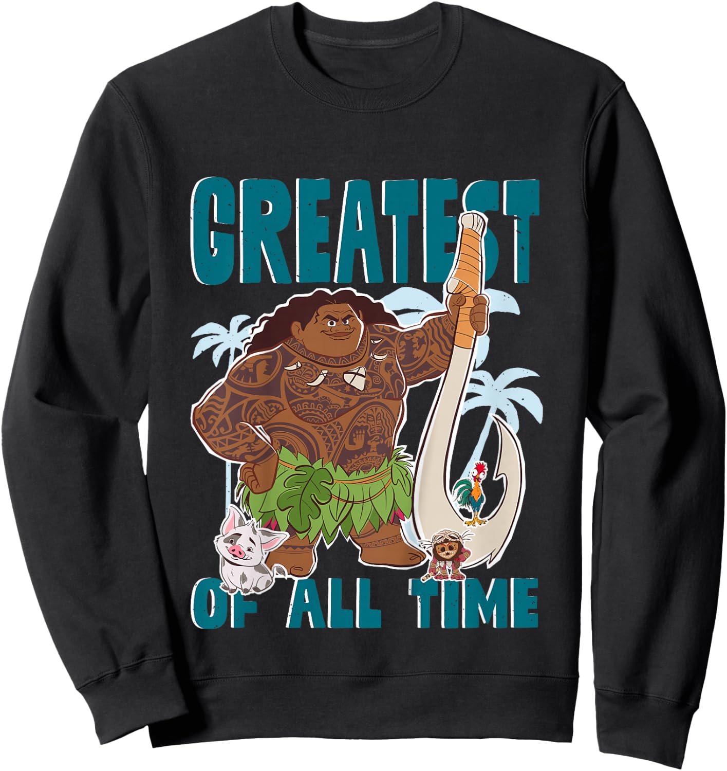 Kids Moana 2 Maui Greatest , Blue, 2 Sweatshirt - Sweatshirt | Black