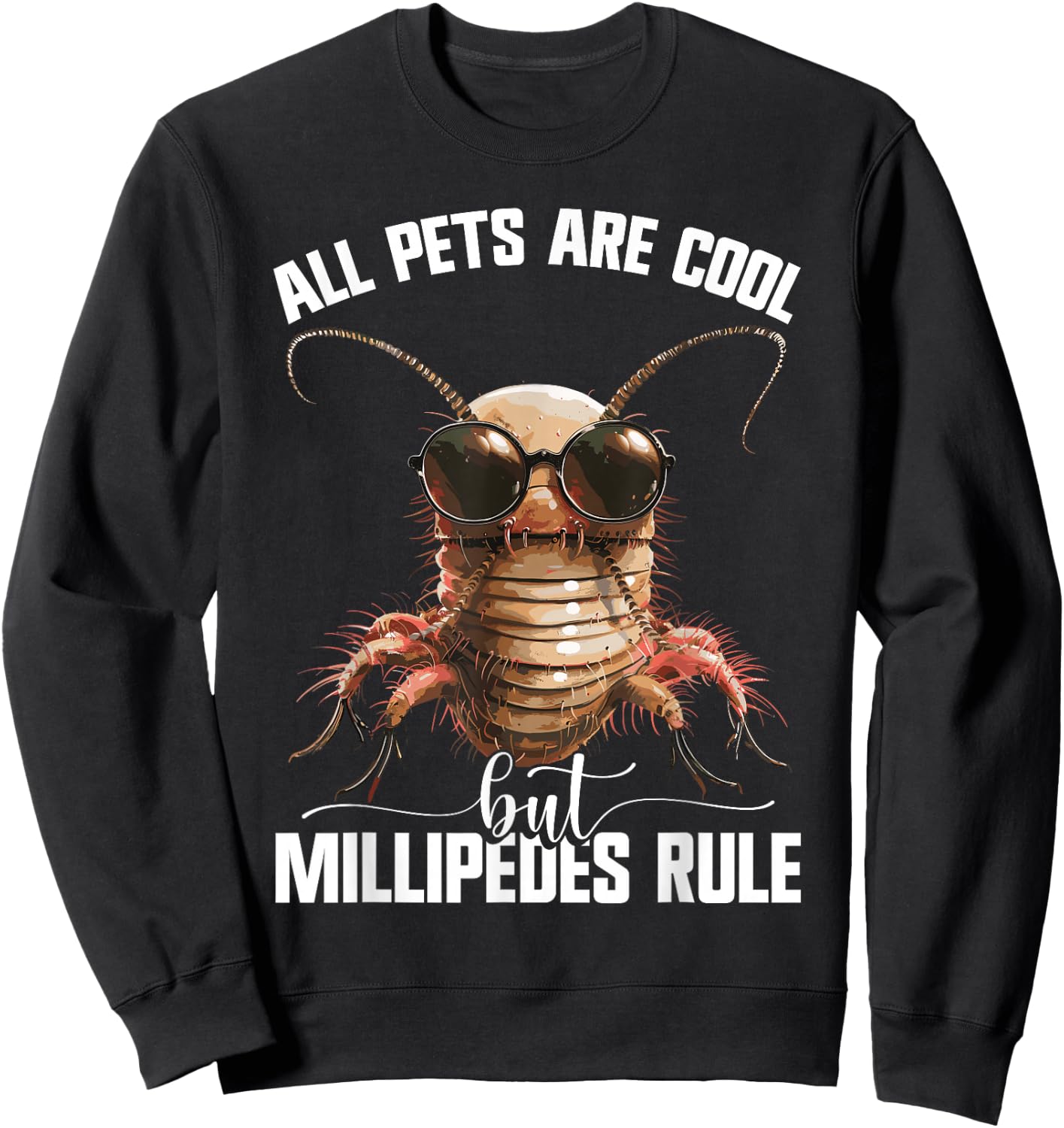 Millipedes Lover Entomologist Arthropod Enclosure Millipede Sweatshirt - Sweatshirt | Black