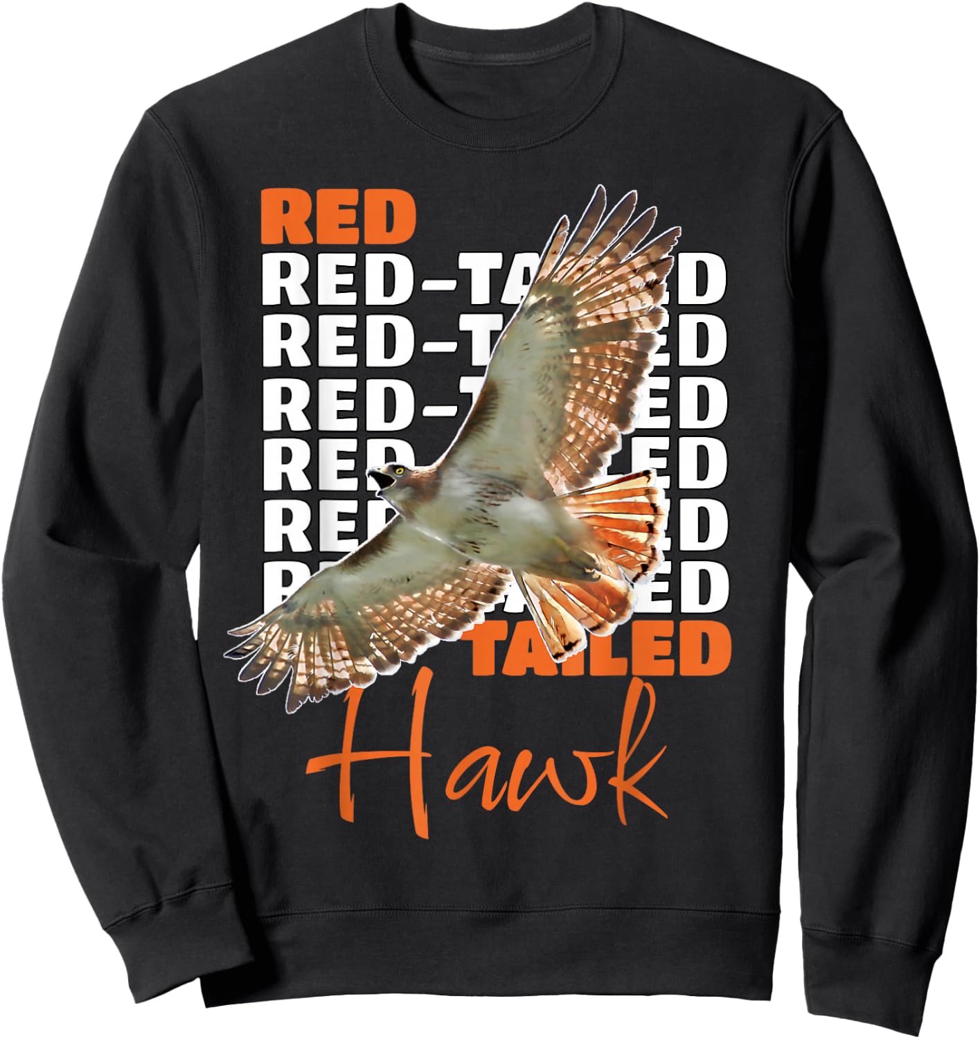 Red-Tailed Hawk Soaring Sweatshirt - Sweatshirt | Black