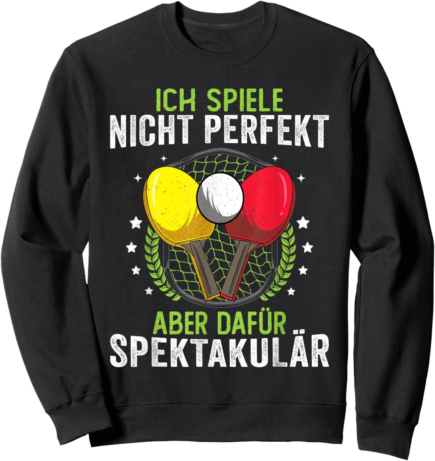 Funny Table Tennis Shirt Saying Men Children , black Sweatshirt - Sweatshirt | Black