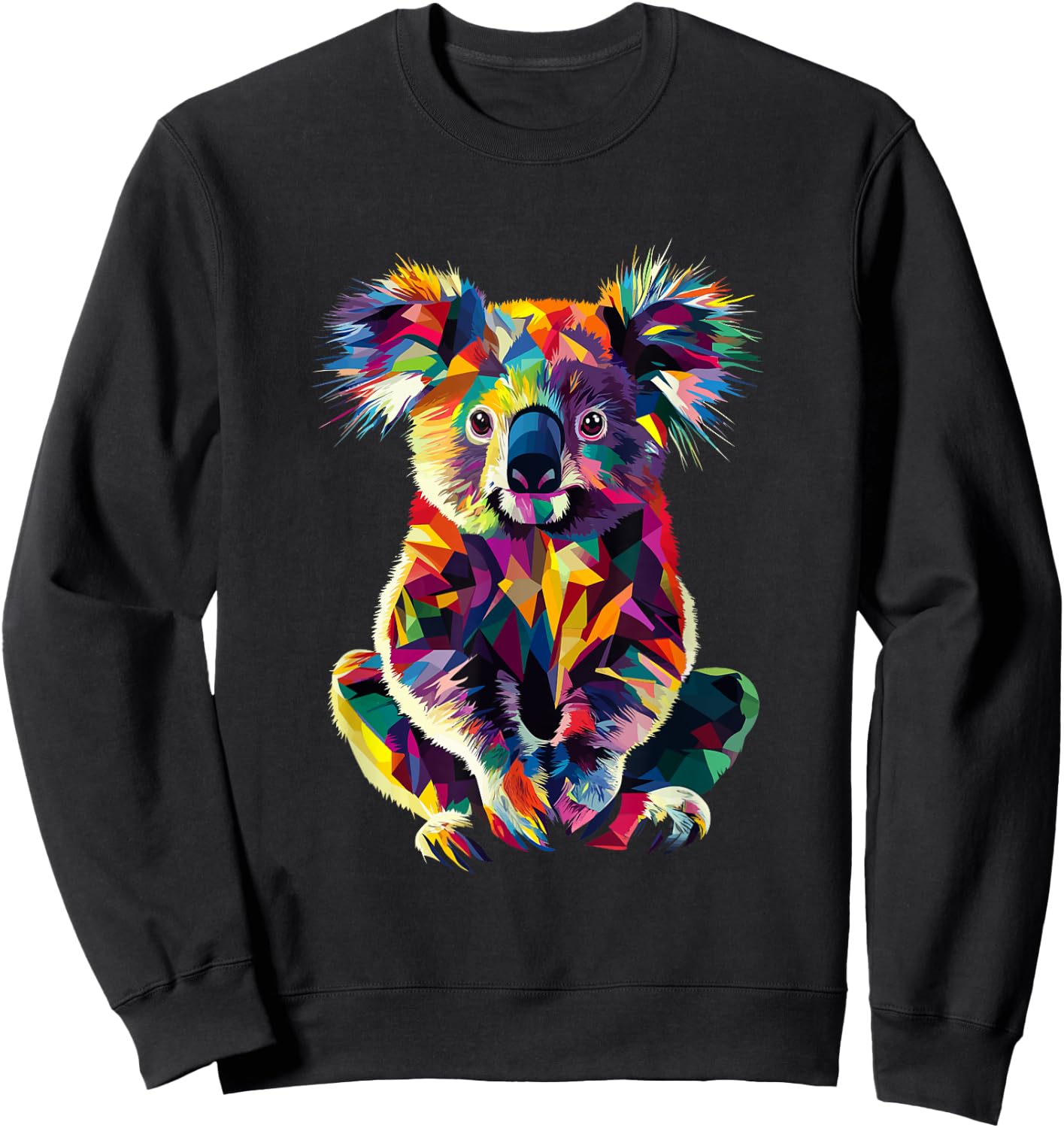 Koala Color Pop Art Koala Lovers Sweatshirt - Sweatshirt | Black