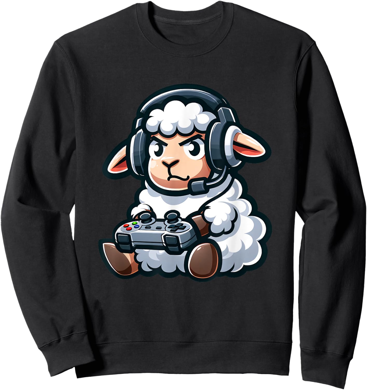 Funny Sheep Gamer Video Games Boys Girls Kids Sweatshirt - Sweatshirt | Black