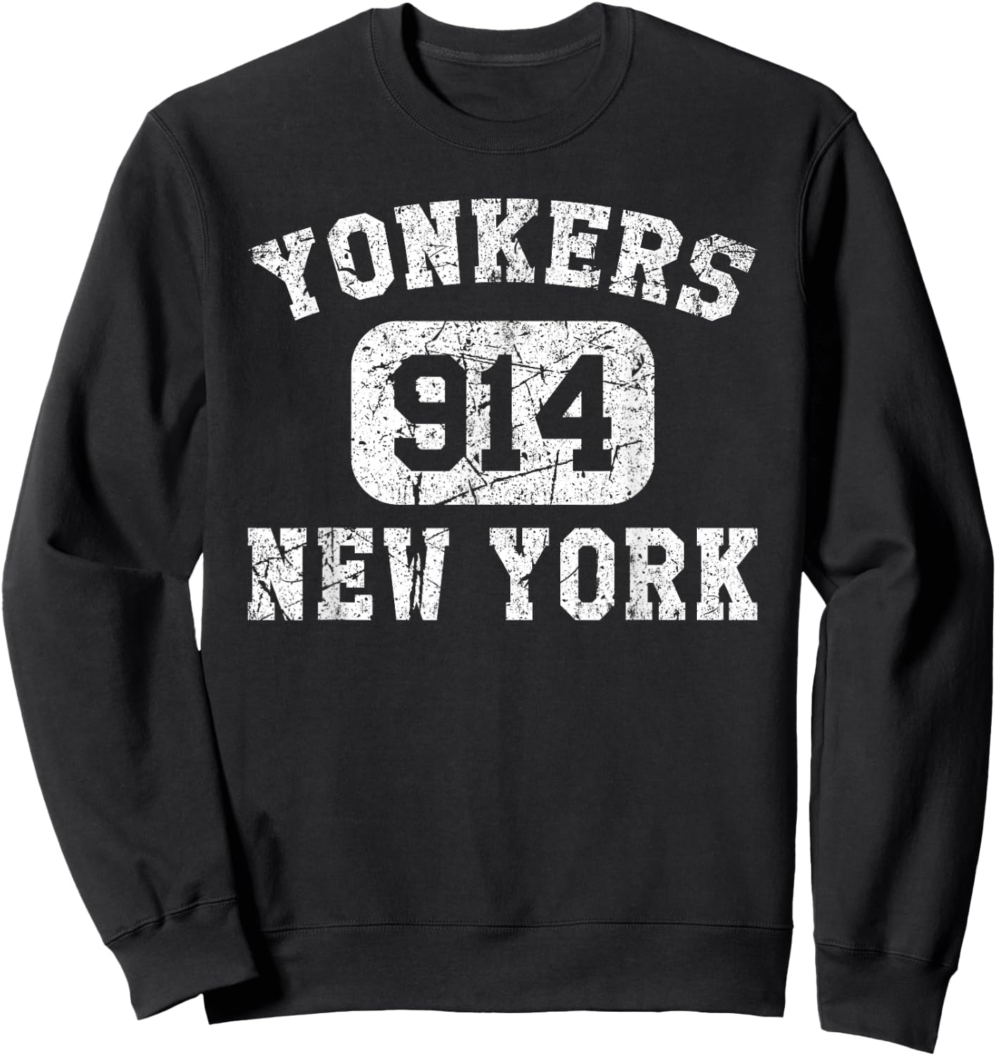 Yonkers New York Area Code Vintage Retro Sweatshirt - Sweatshirt | Black