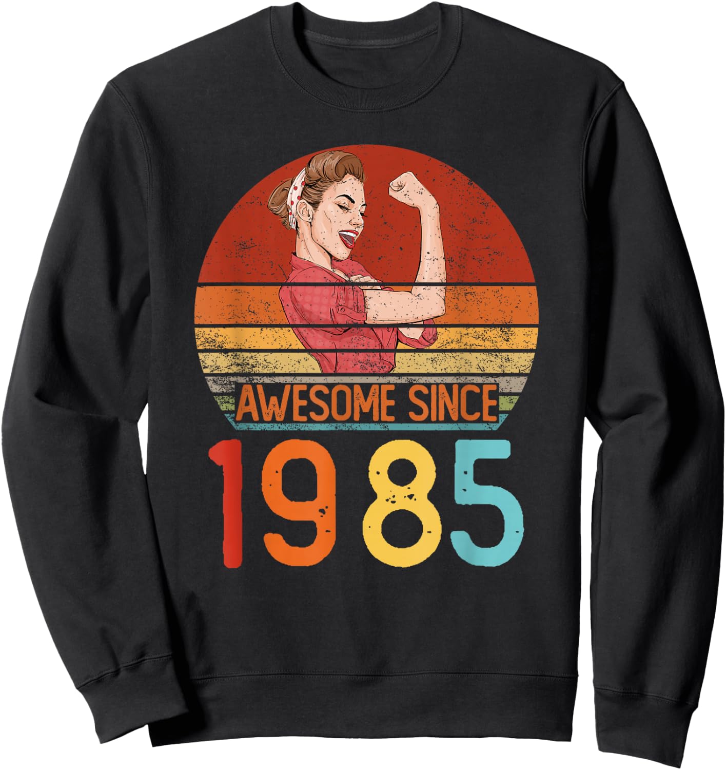 Awesome Since 1985 Birthday Women Vintage 40th Birthday Sweatshirt - Sweatshirt | Black