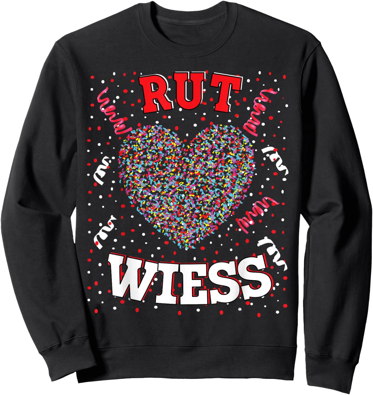 Köln Rut und Wiess Red White Carnival Kölsch Clown , black Sweatshirt - Sweatshirt | Black