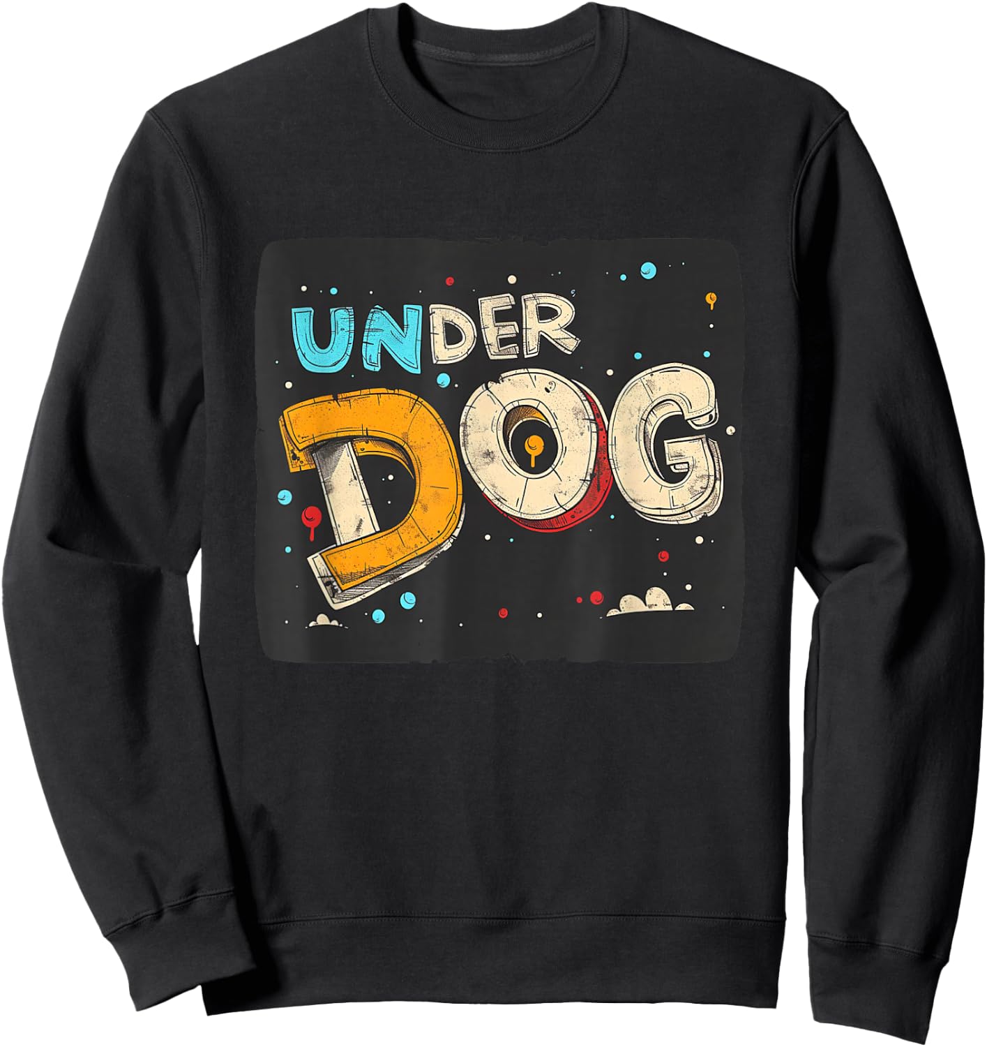 Stylish Underdog Emblem for Modern Costume Lovers Sweatshirt - Sweatshirt | Black