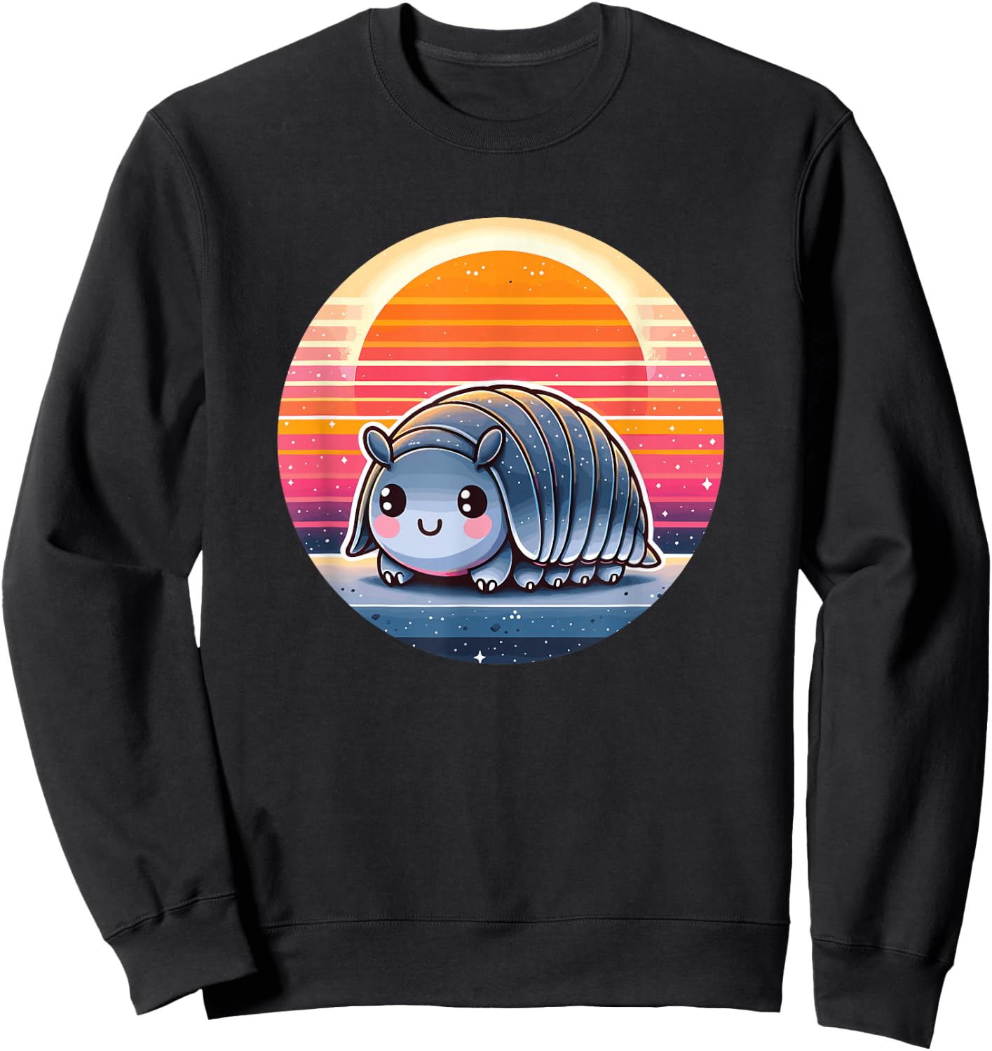 Roly Poly Sunset, Pill Bug Kawaii, Rollie Pollie Sweatshirt - Sweatshirt | Black