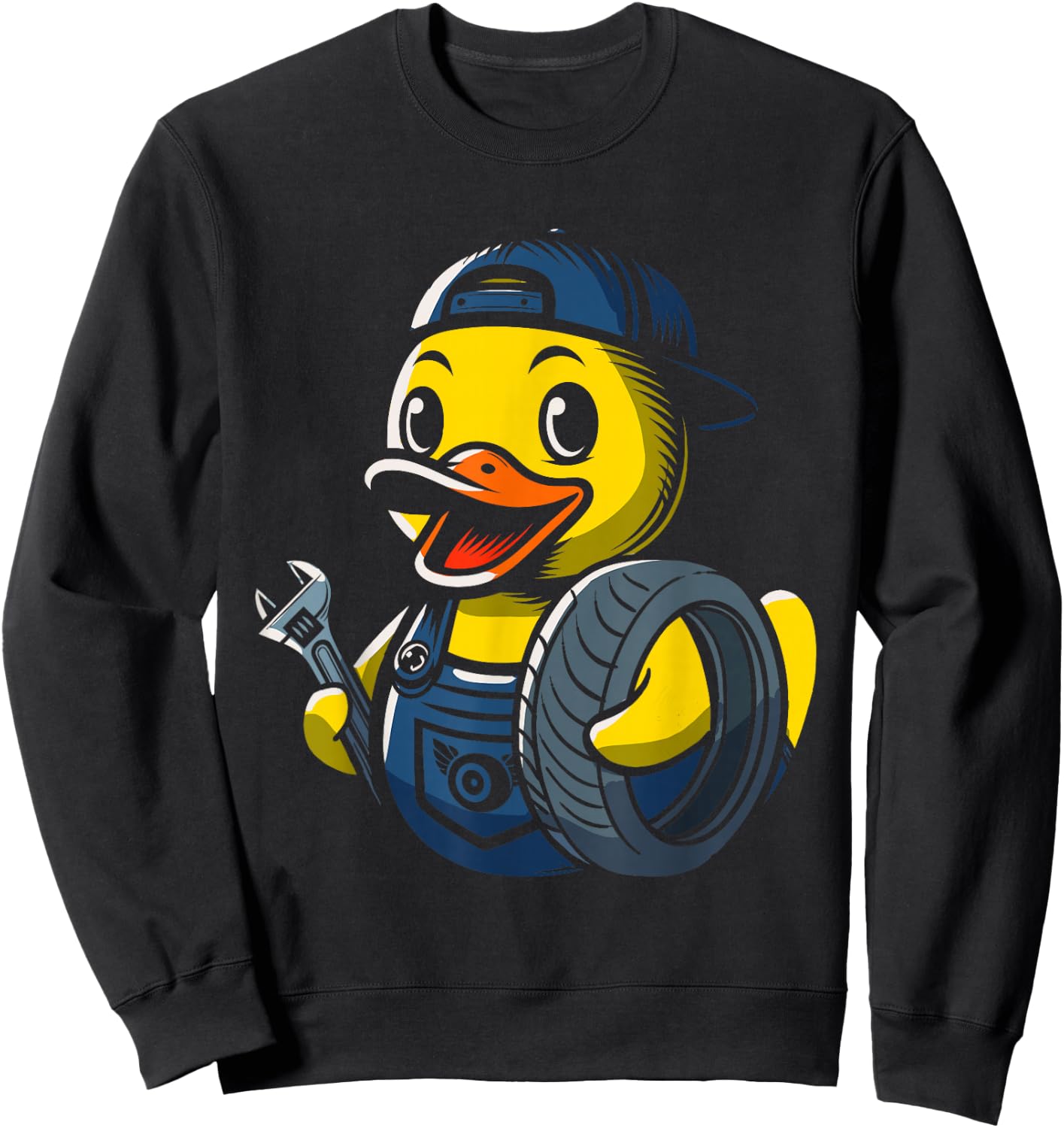 Auto Mechanic Rubber Duck Car Mechanics Duckling Sweatshirt - Sweatshirt | Black