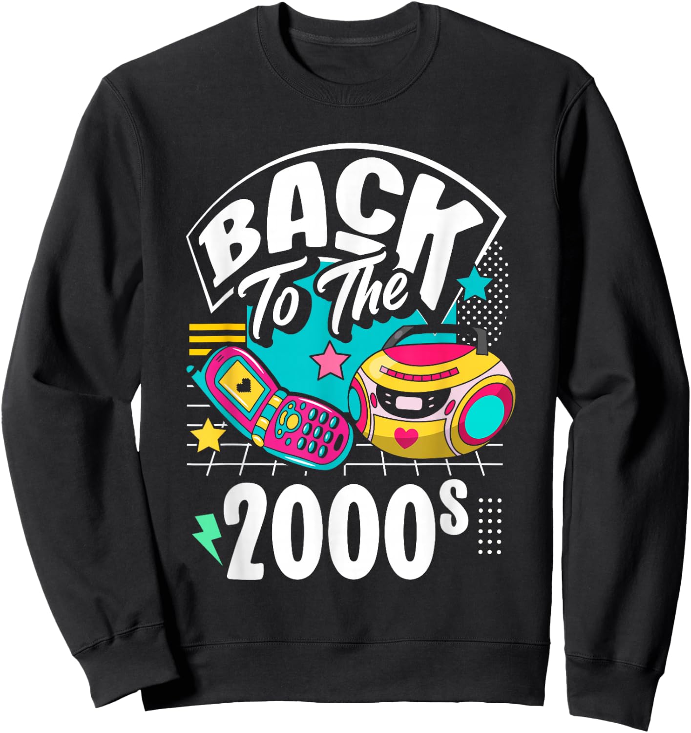 Back to the 2000s vintage two thousand retro 00s , Black, S Sweatshirt - Sweatshirt | Black