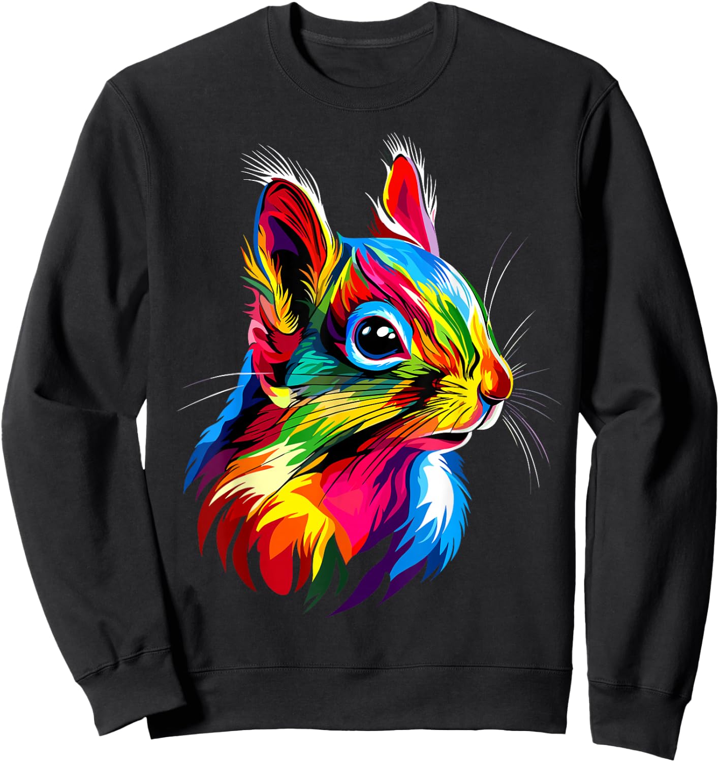 Squirrel Animals Soft Squirrels , Black, S Sweatshirt - Sweatshirt | Black