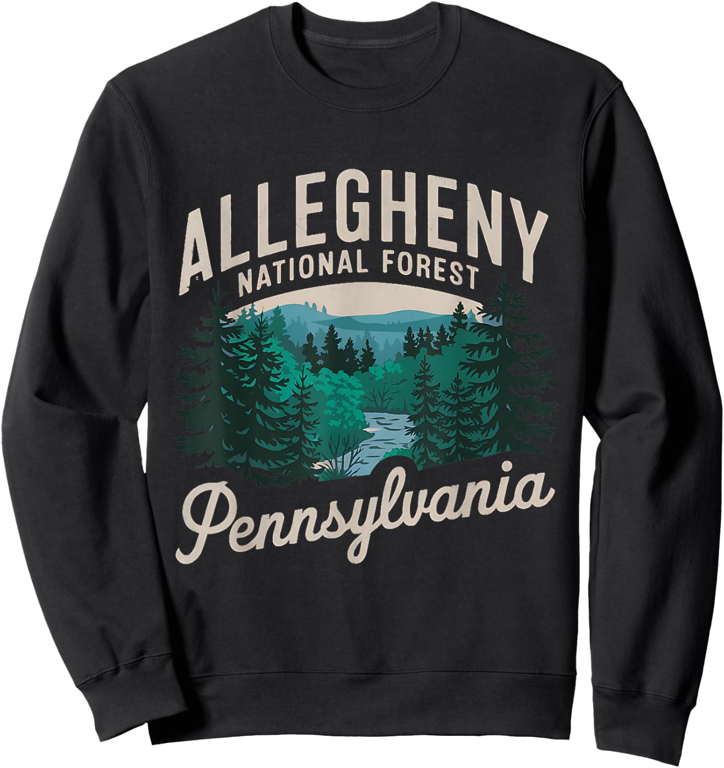 Explore Allegheny National Forest Pennsylvania Sweatshirt - Sweatshirt | Black