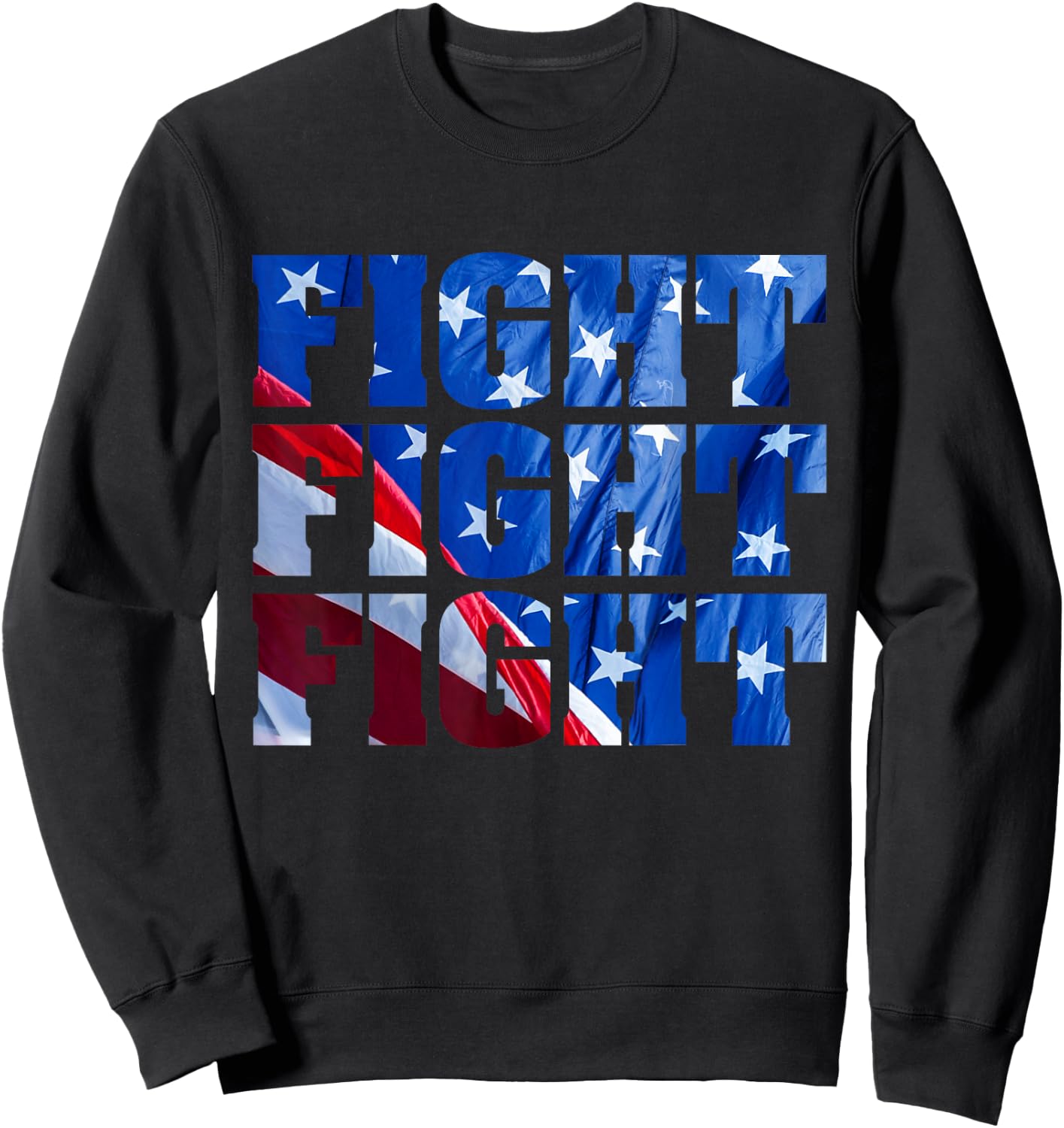 Donald Trump 47 - fight fight , Black, S Sweatshirt - Sweatshirt | Black