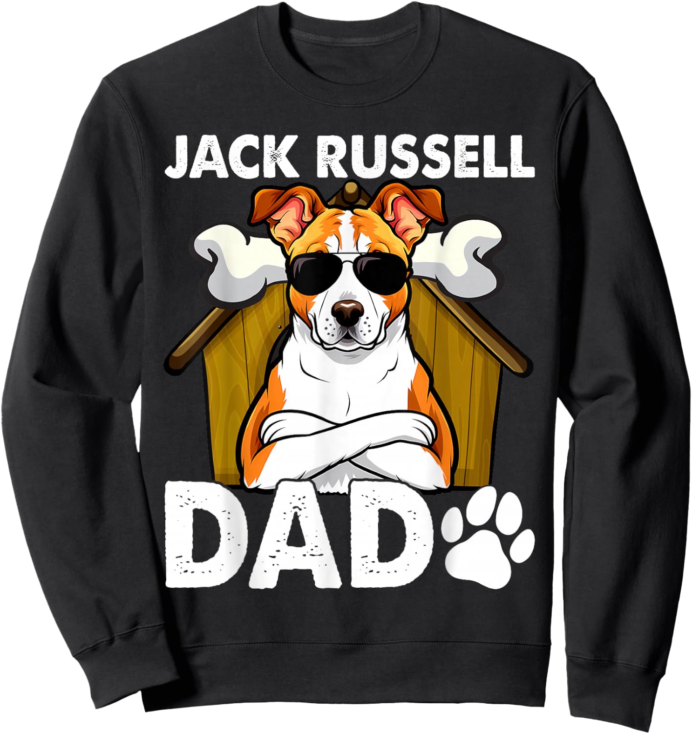 Jack Russell Terrier Dad Male Dogs Sweatshirt - Sweatshirt | Black