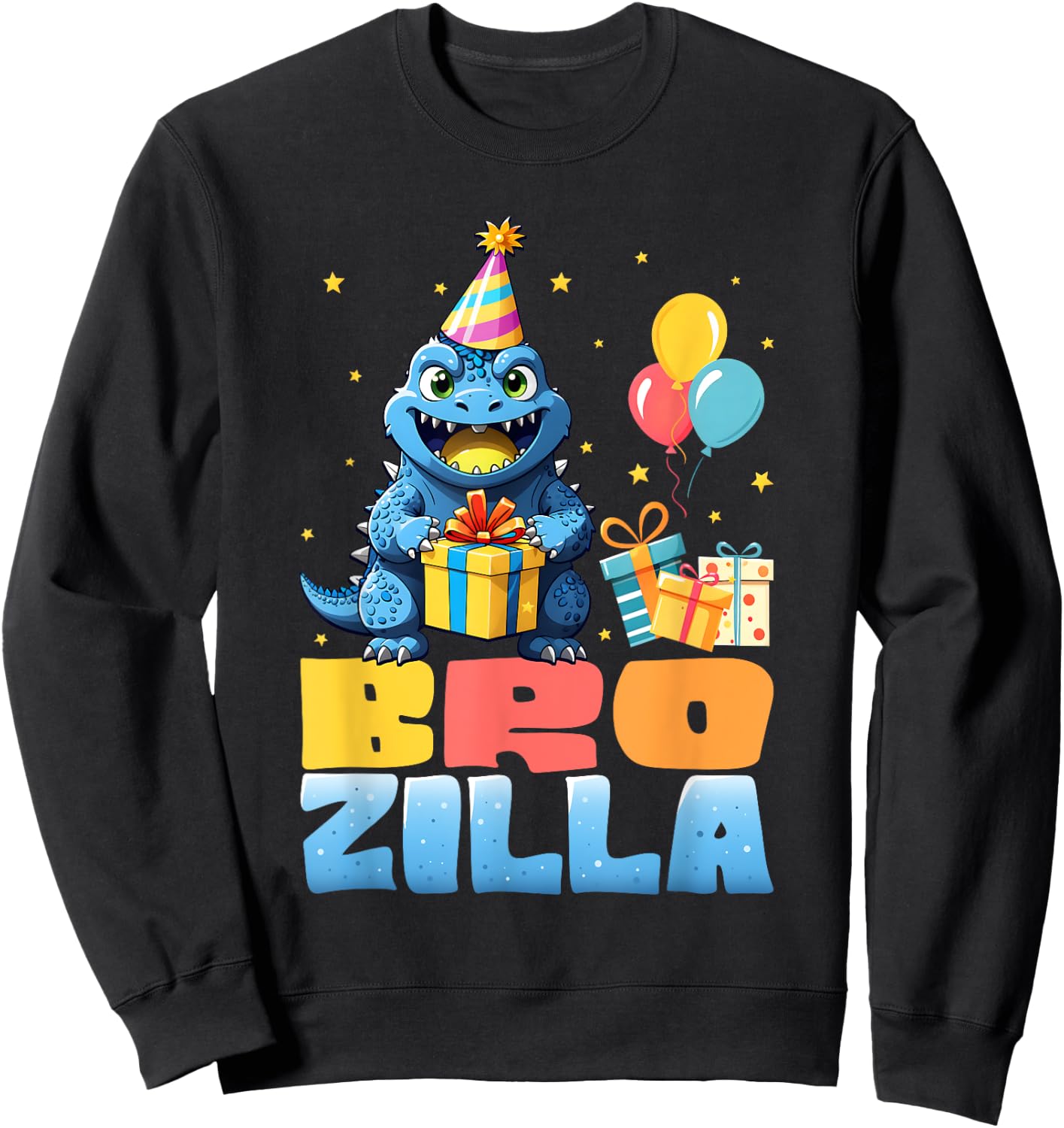 Brozilla Funny Monster Kaiju Family Matching Birthday Boys Sweatshirt - Sweatshirt | Black
