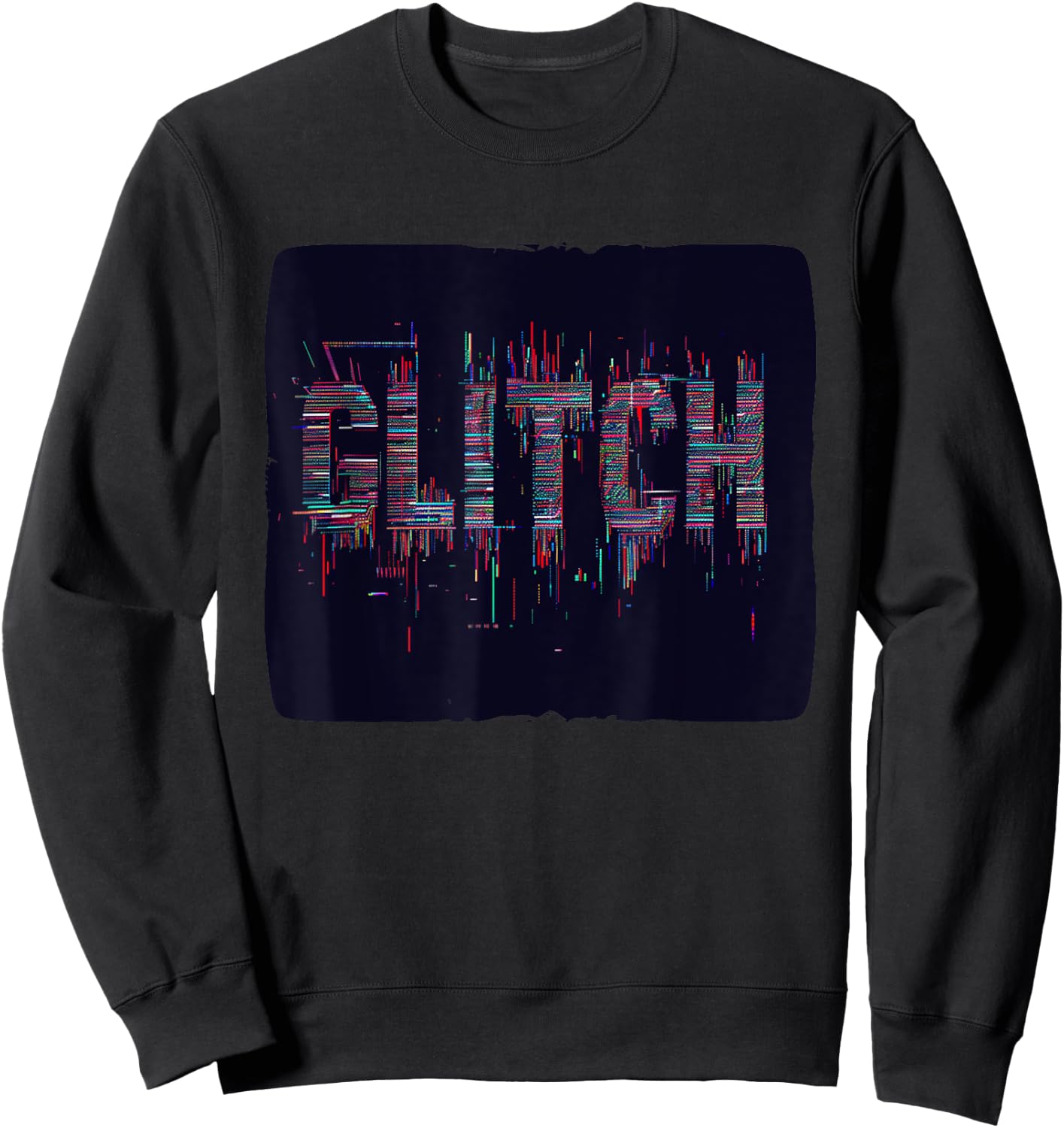 Multicolor Glitch Costume Sweatshirt - Sweatshirt | Black