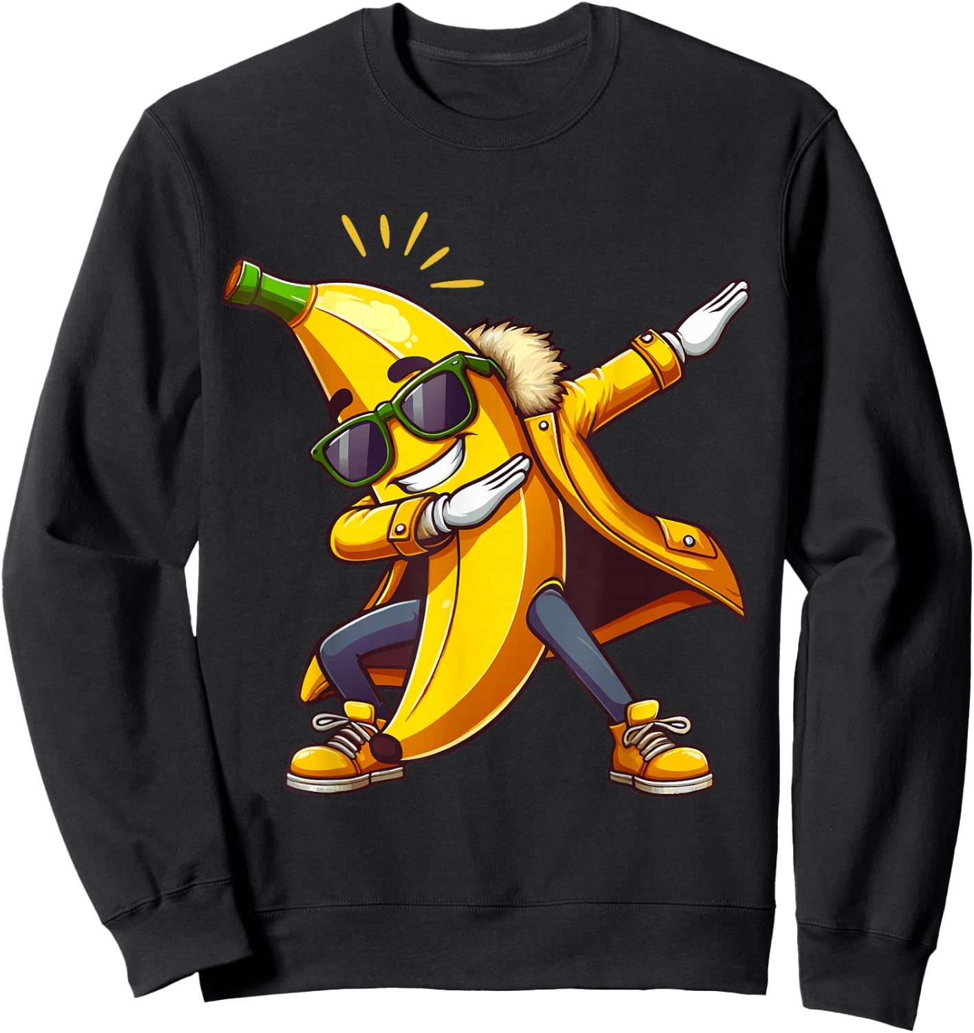Cool Dab Banana Funny dabbing Yellow Banana Dancing Fruit Sweatshirt - Sweatshirt | Black