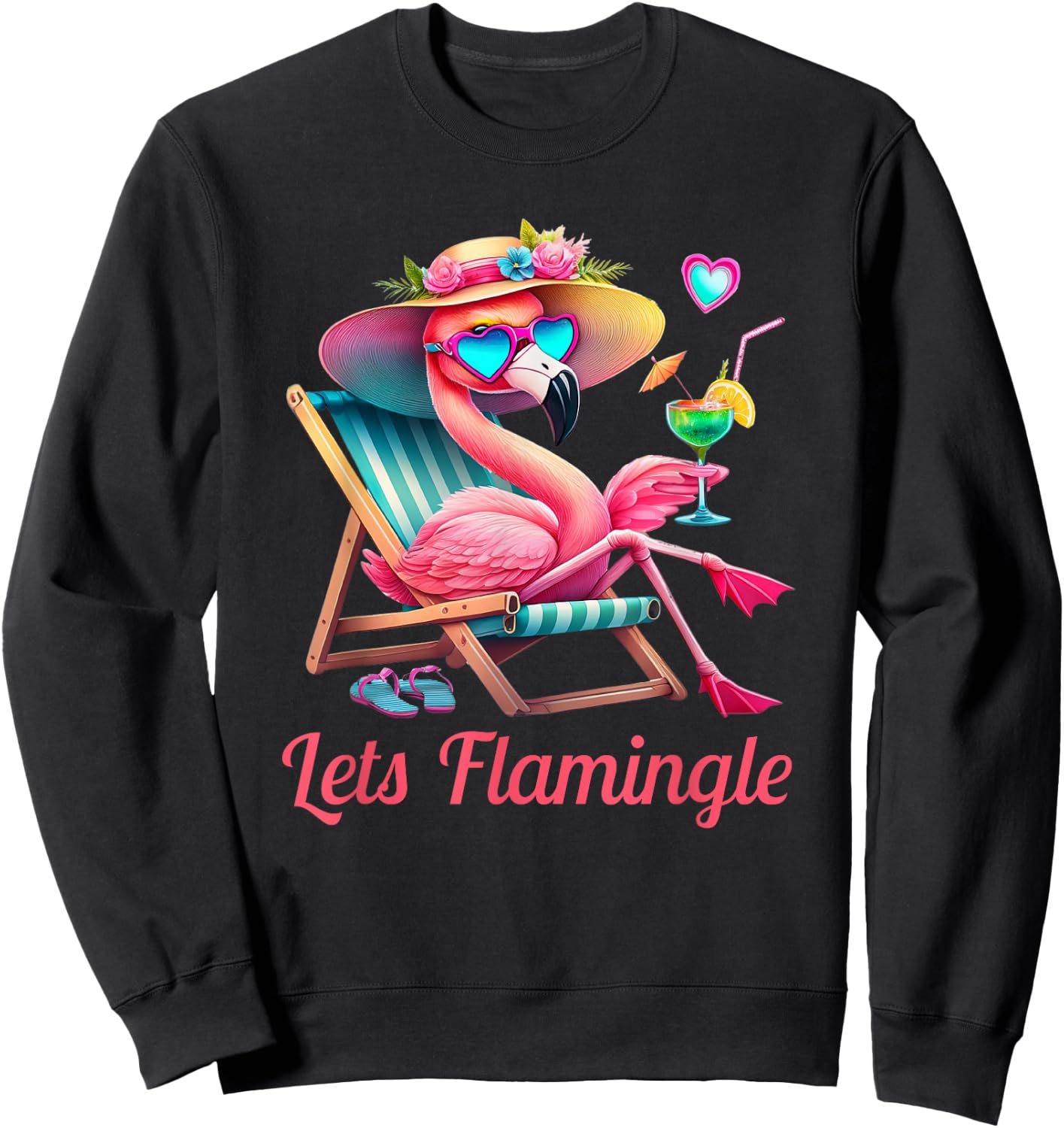 Lets Flamingle Sweatshirt - Sweatshirt | Black