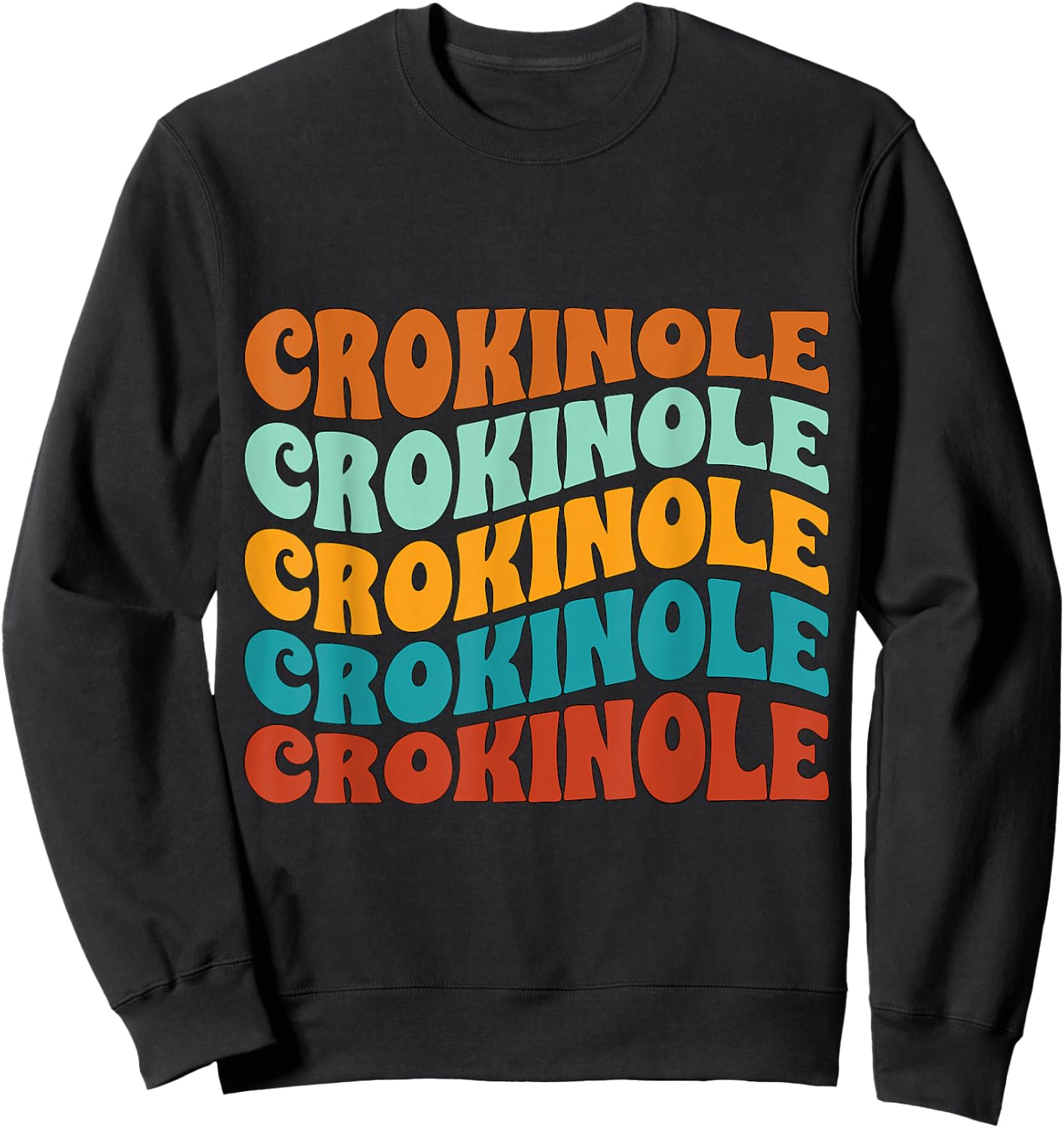 Retro Crokinole Lover Board Game Sweatshirt - Sweatshirt | Black