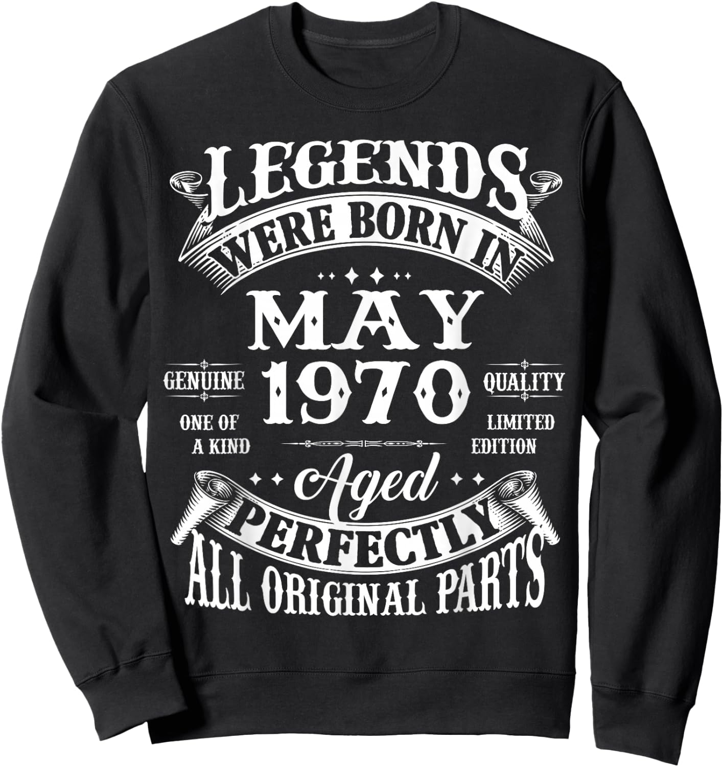 56th Birthday Legends Born In May 1970 56 Years Old Sweatshirt - Sweatshirt | Black