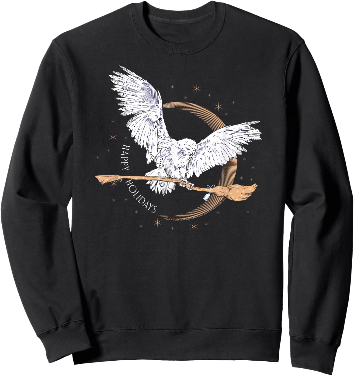 Harry Potter Happy Holidays Hedwig Sweatshirt - Sweatshirt | Black