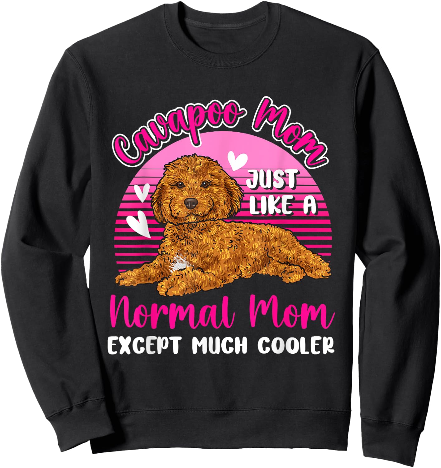 Cavapoo Mom Dog Owner Cavapoo Men Women Sweatshirt - Sweatshirt | Black
