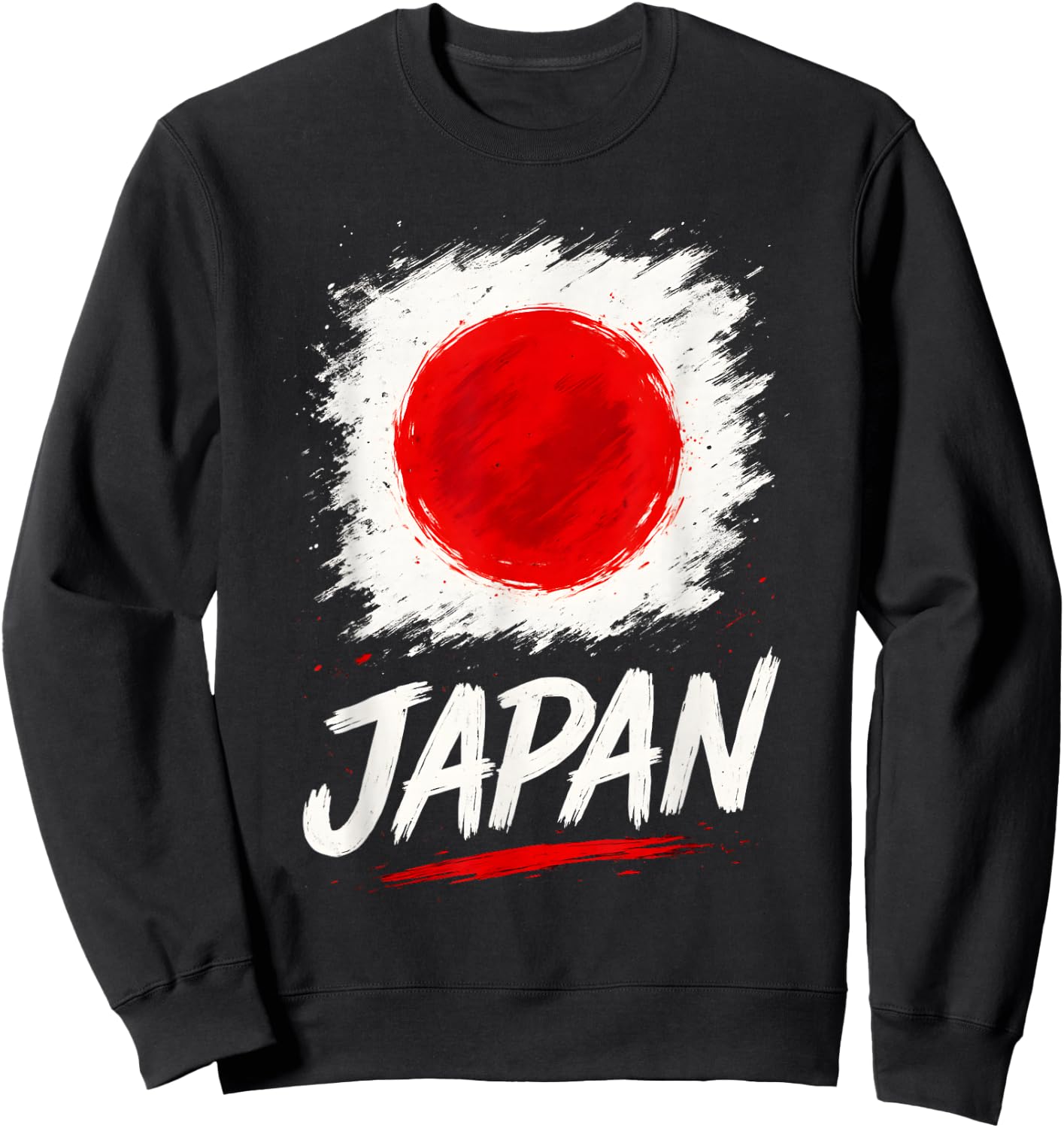 Japan Japanese Flag Sweatshirt - Sweatshirt | Black