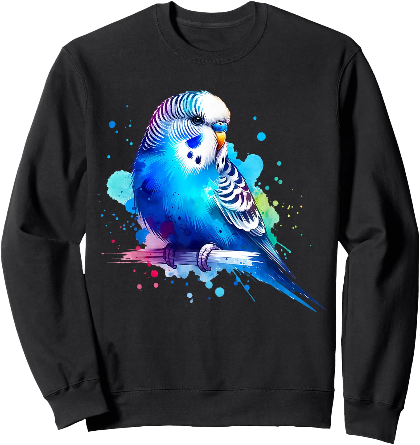 Budgie Budgerigar Budgerigar , black Sweatshirt - Sweatshirt | Black