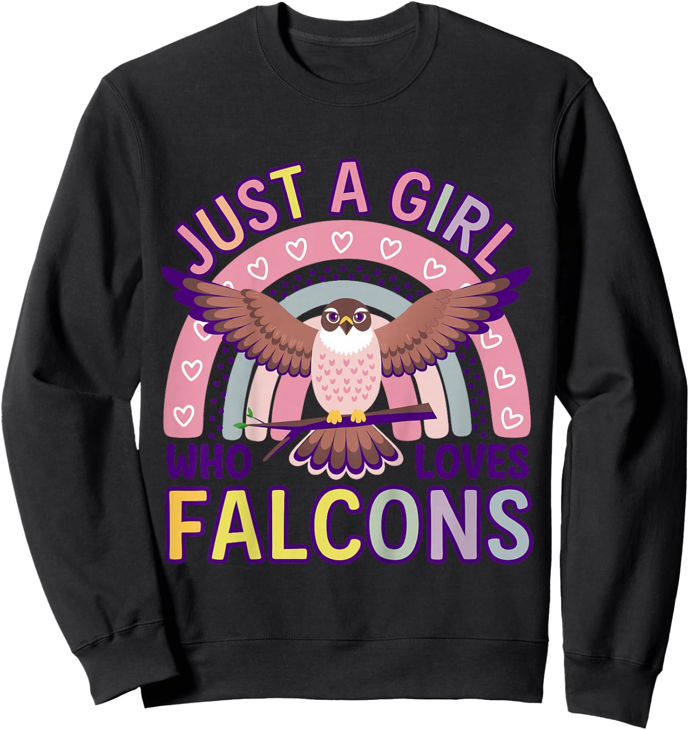 Girl Falcon Kids Sweatshirt - Sweatshirt | Black