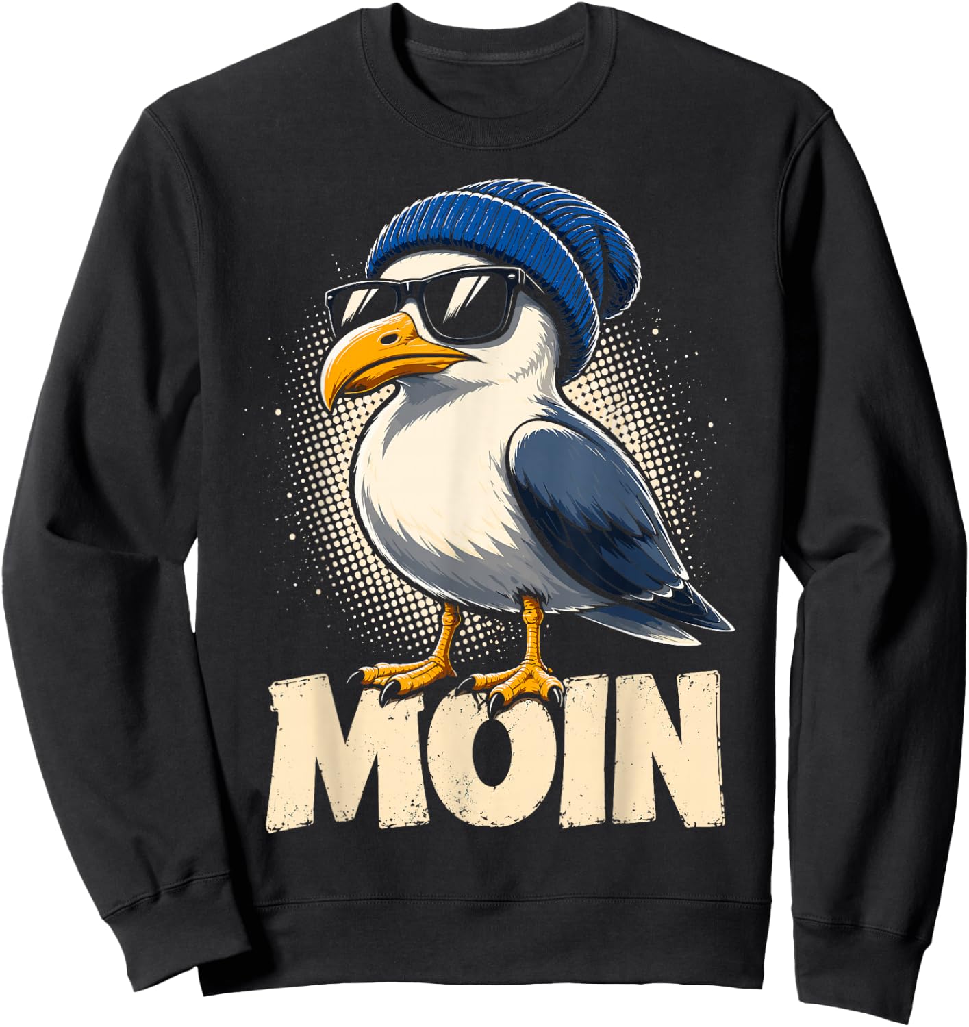 Moin Plattdeutsch Norddeutschland Ostfriesland Ostsee Moin Sweatshirt - Sweatshirt | Black