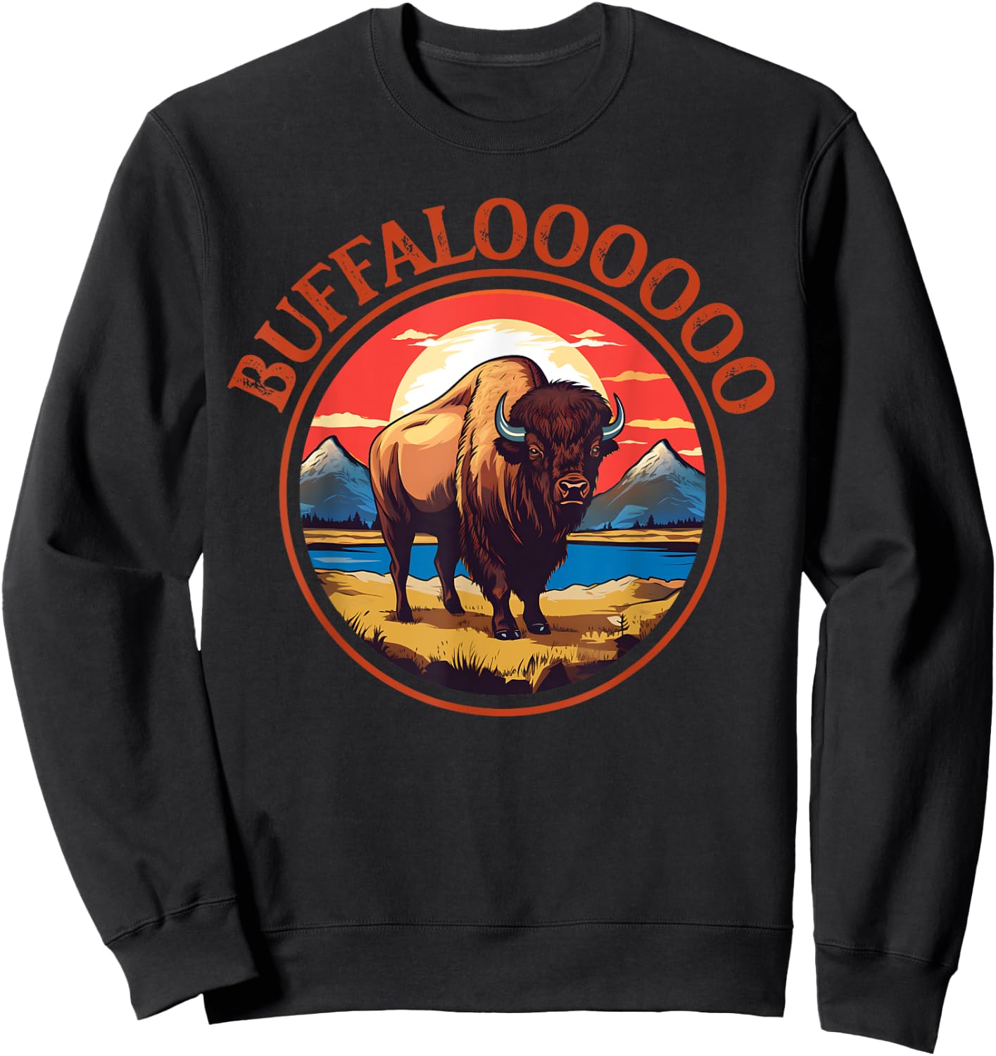Lucky Buffalo Casino Slot Machine BUFFALOOOOO Bison Gambling Sweatshirt - Sweatshirt | Black