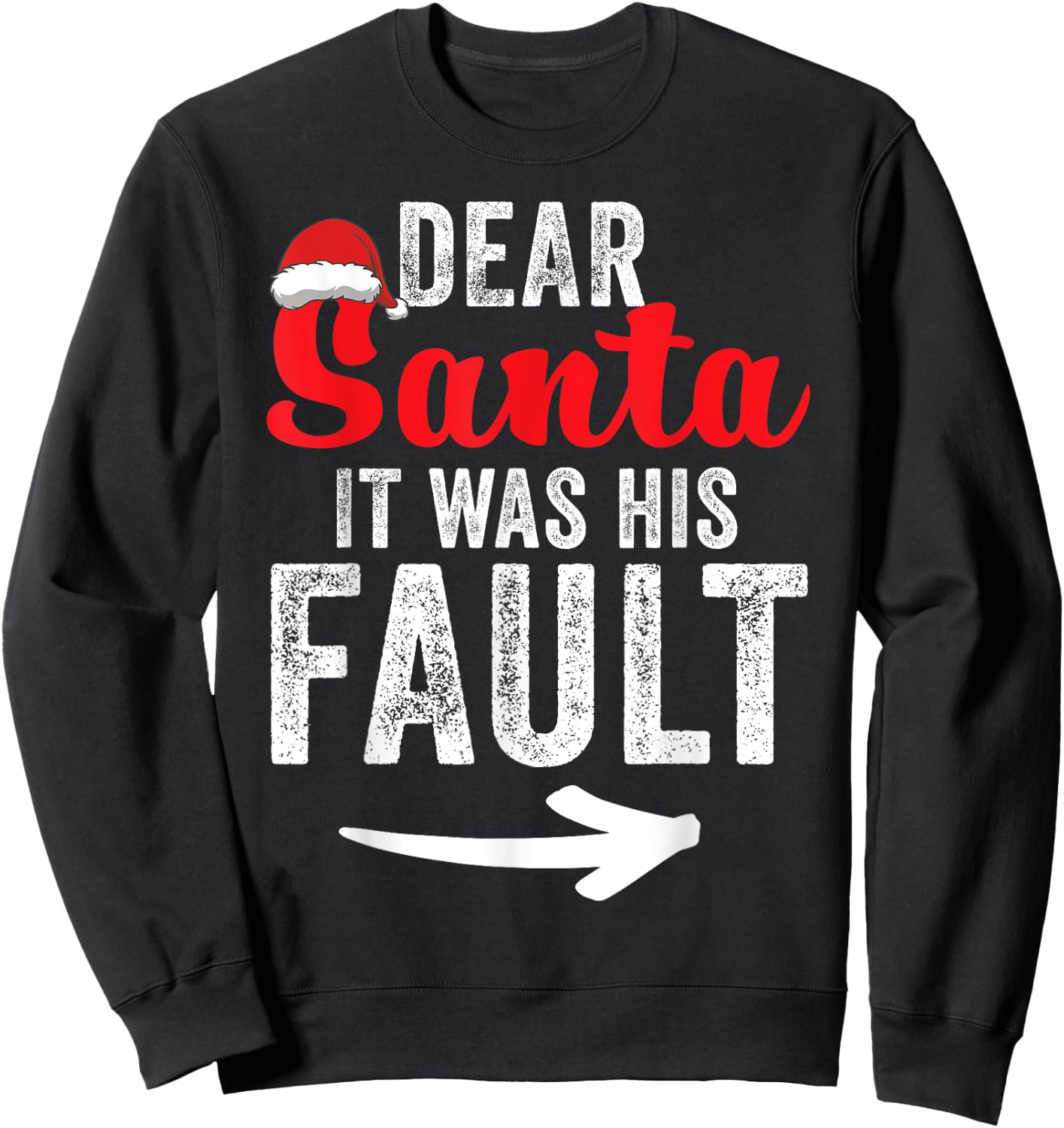 Funny Matching Couples Christmas His and Hers Sweatshirt - Sweatshirt | Black