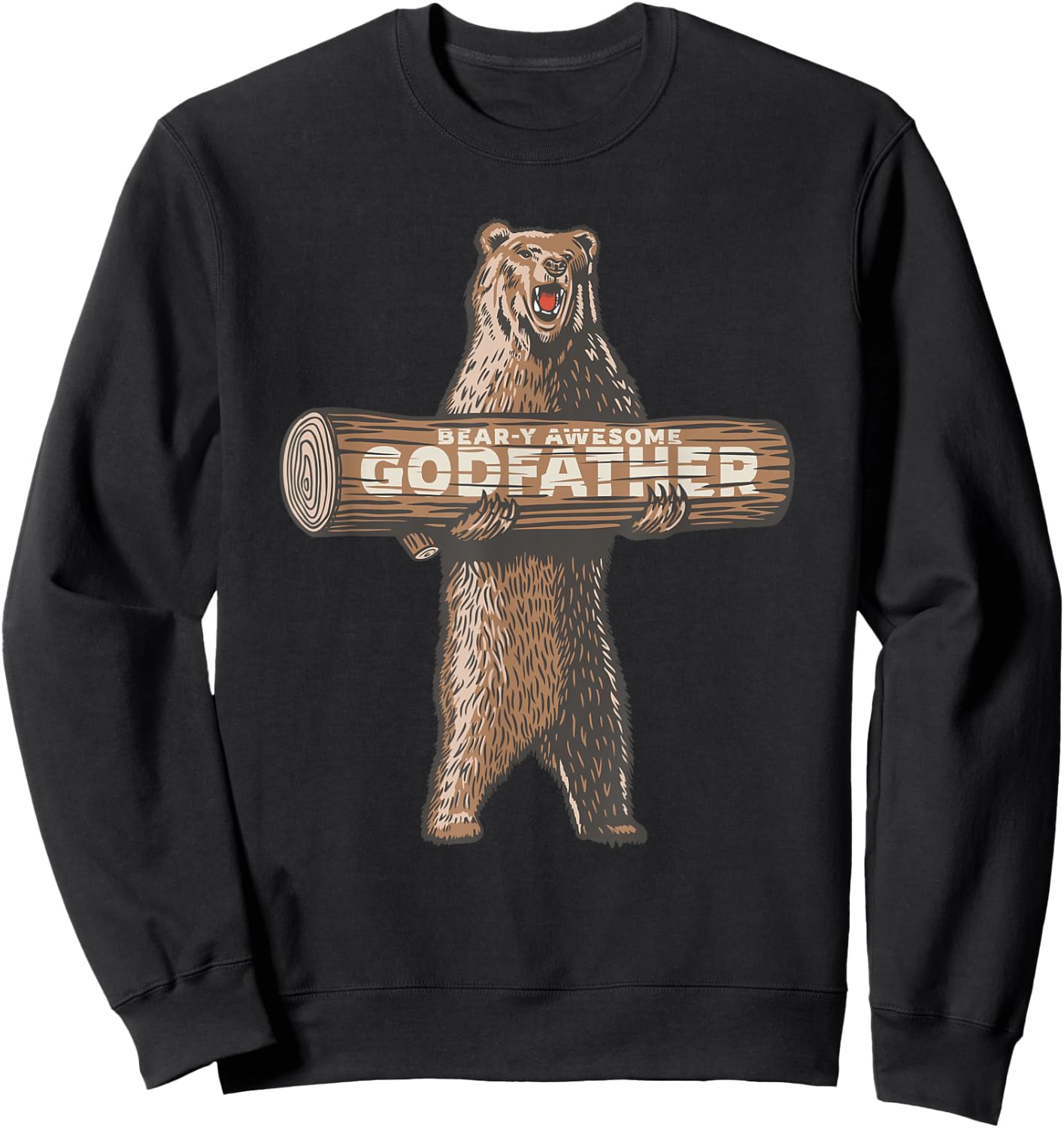 Awesome Godfather Funny Saying Sweatshirt - Sweatshirt | Black