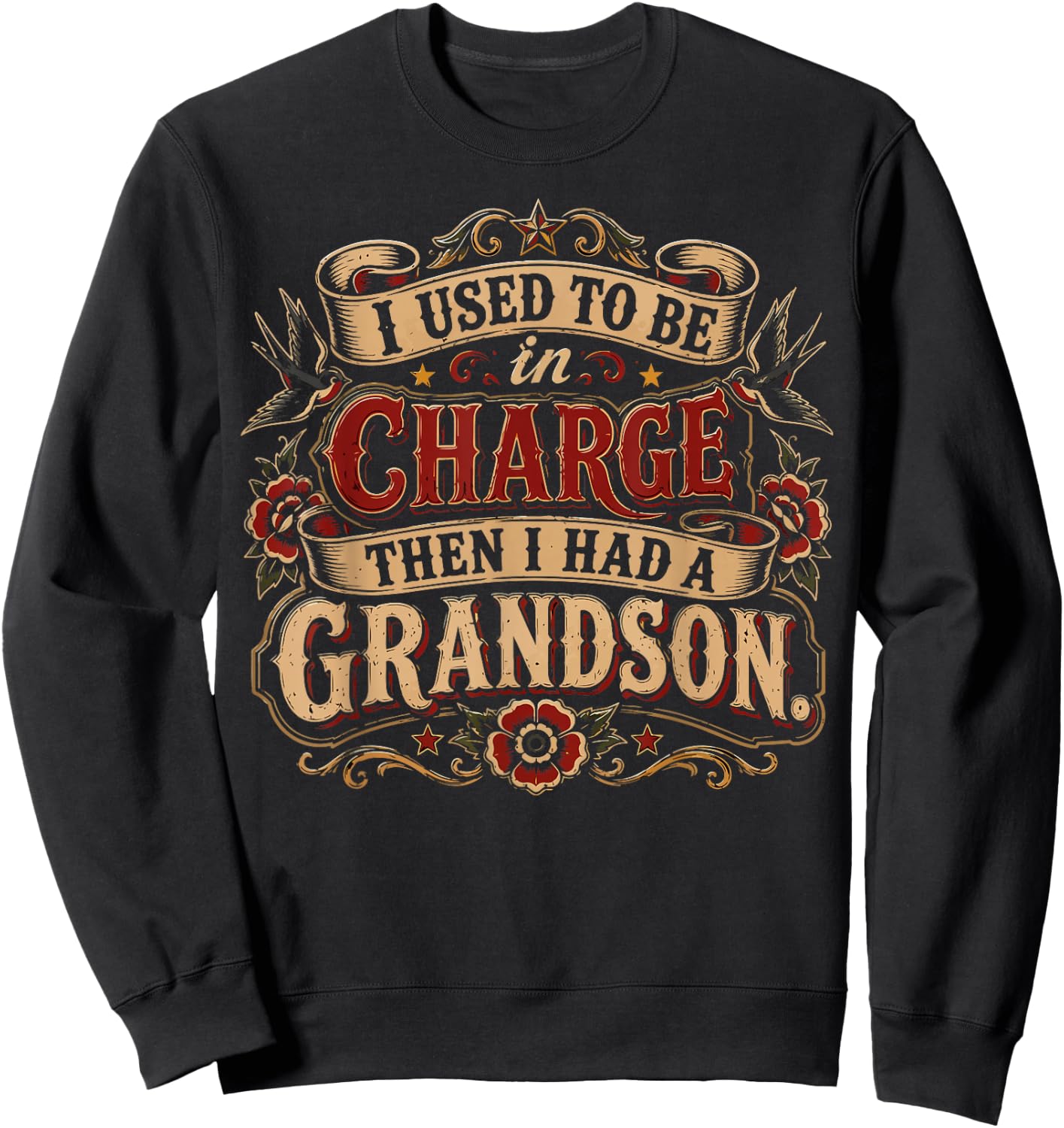 I Used to Be in Charge Then I Had A Grandson Sweatshirt - Sweatshirt | Black