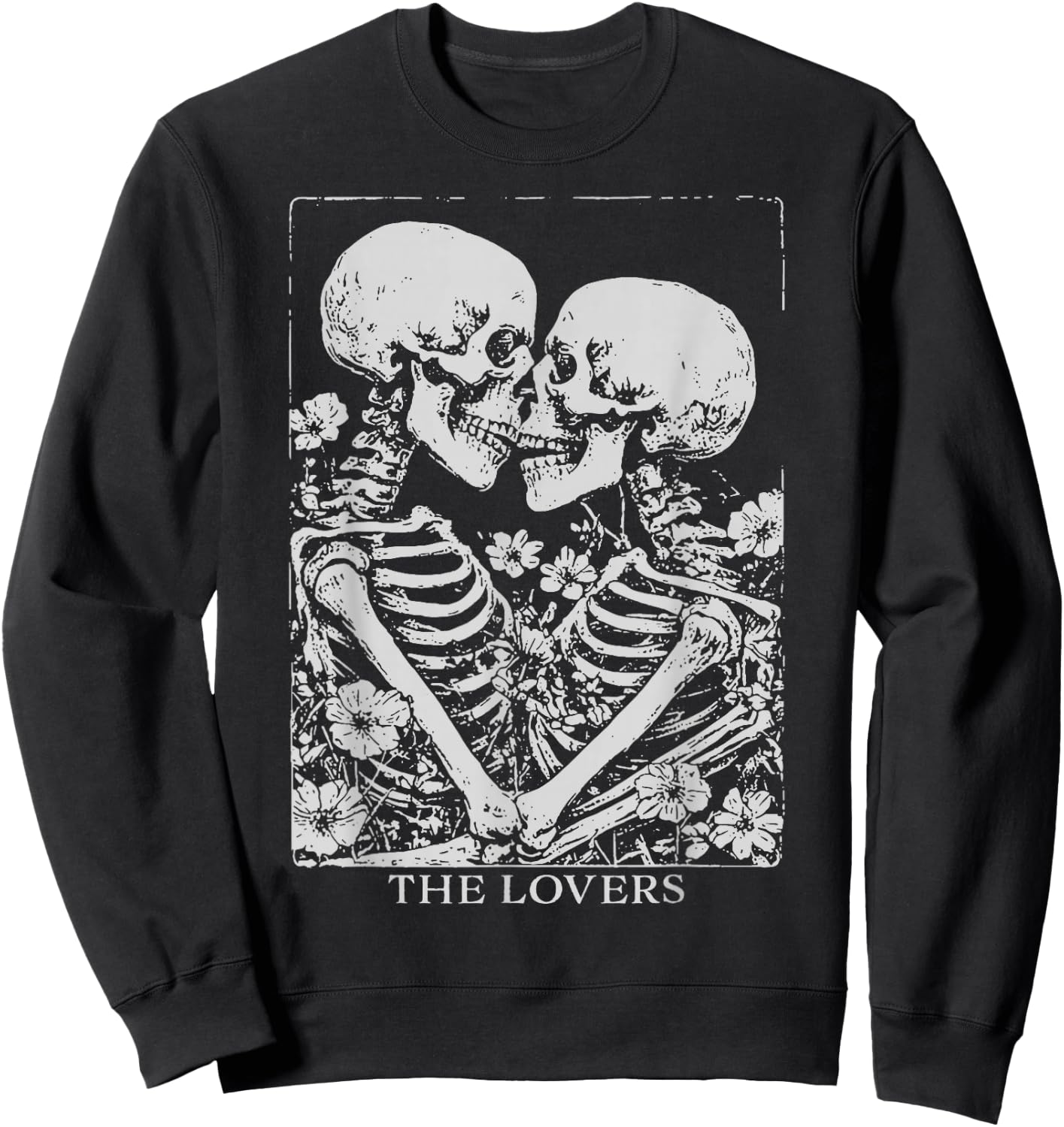 The Lovers Tarot Gothic Occult Pastel Goth Creepy Cute Sweatshirt - Sweatshirt | Black