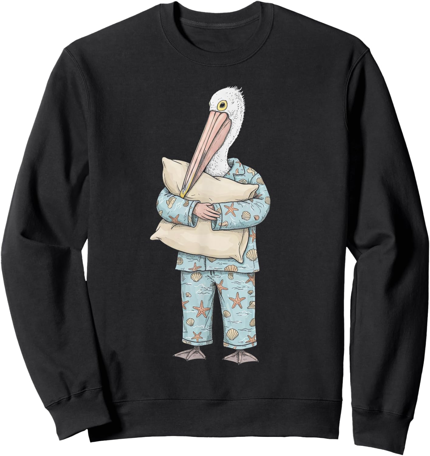 Funny Sleepy Pelican Pajama Women Men Kids Boys And Girls Sweatshirt - Sweatshirt | Black