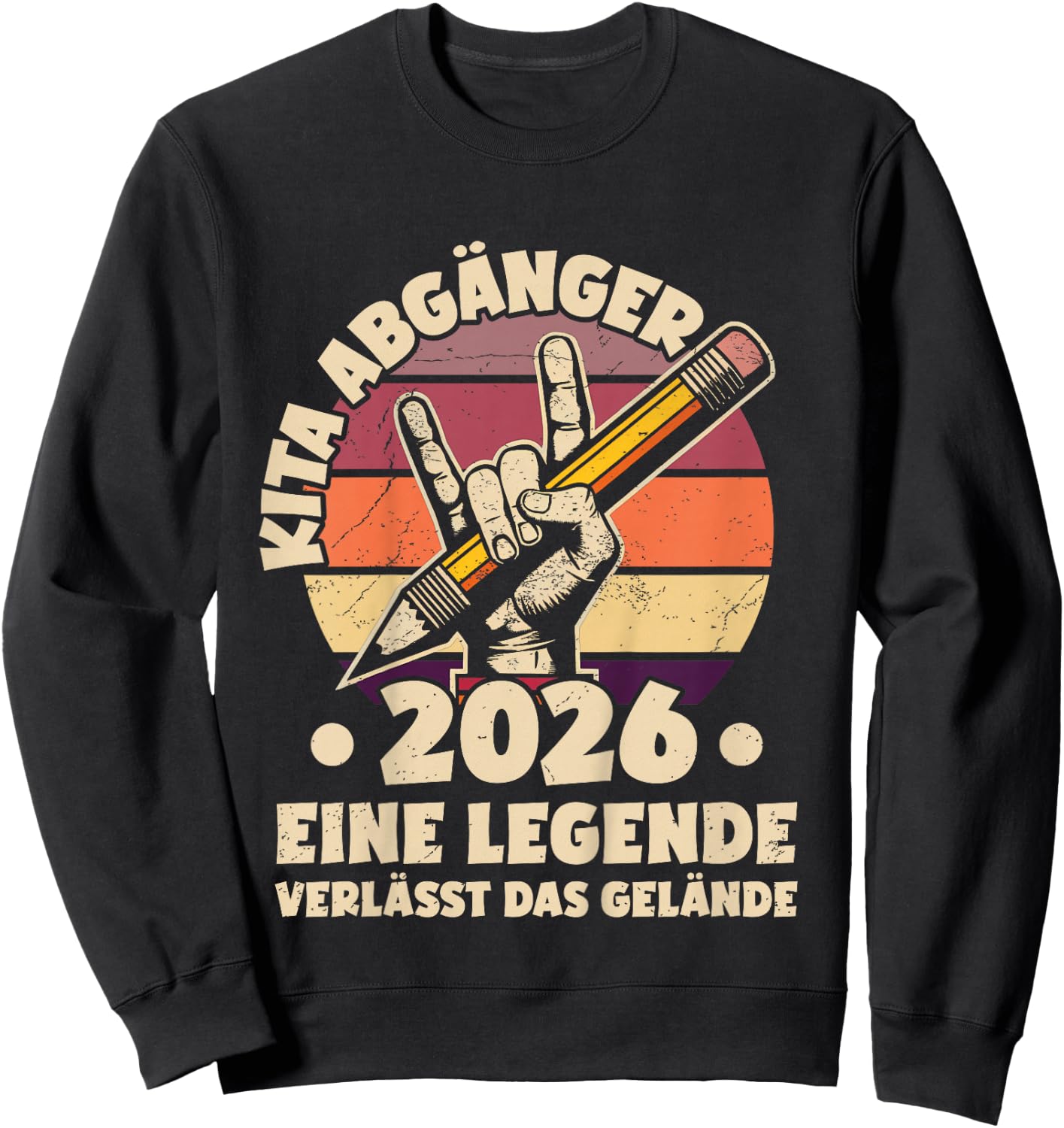 Kinder KITA Abgänger 2026 | Eine Legende verlässt das Gelände Sweatshirt - Sweatshirt | Black