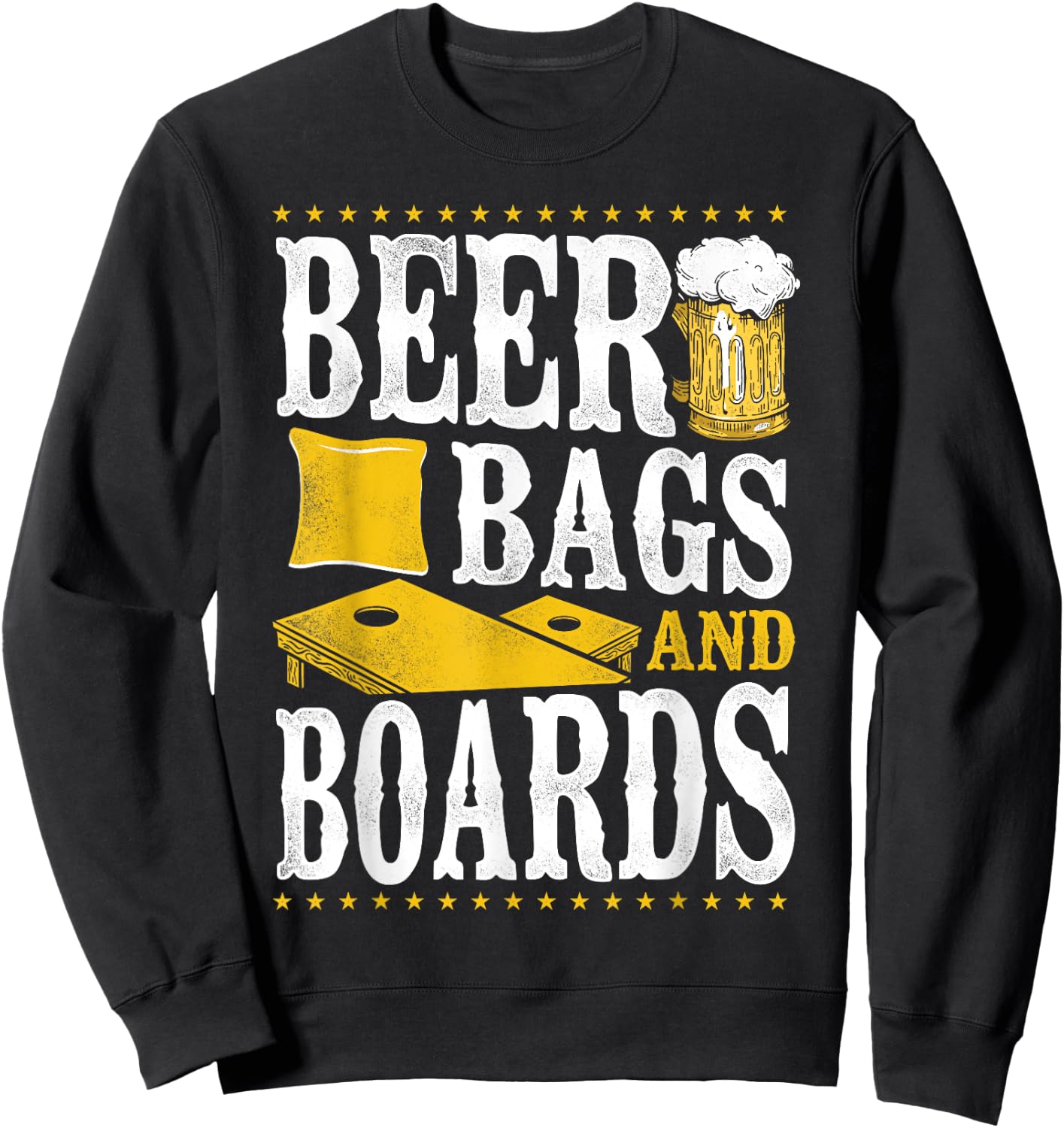 Cornhole Team Bean Bag Player Champ Beer Beer Bags And Sweatshirt - Sweatshirt | Black