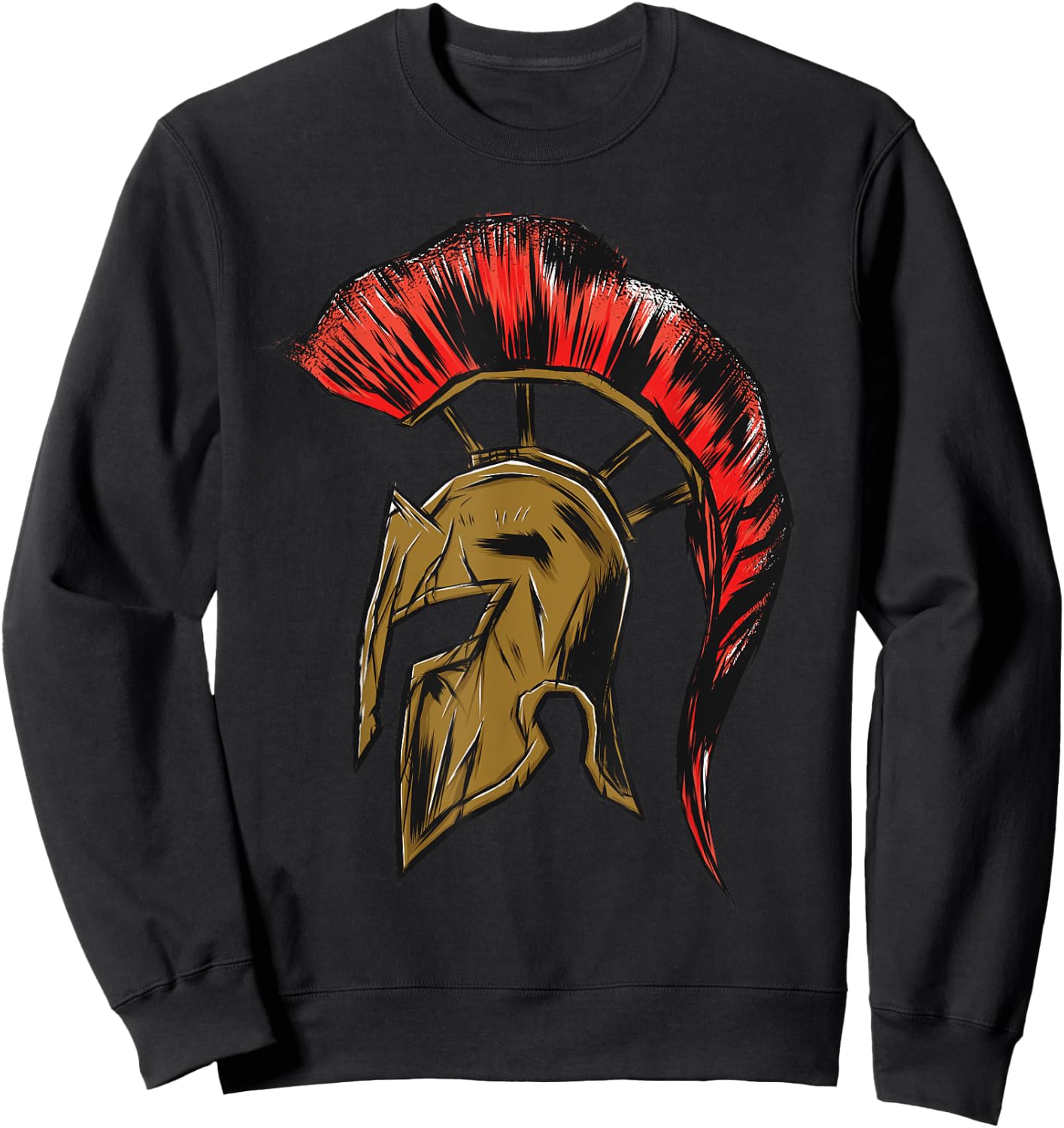 Sparta Shirt Helm Spartanischer Leonidas & Spartacus Sparta Sweatshirt - Sweatshirt | Black