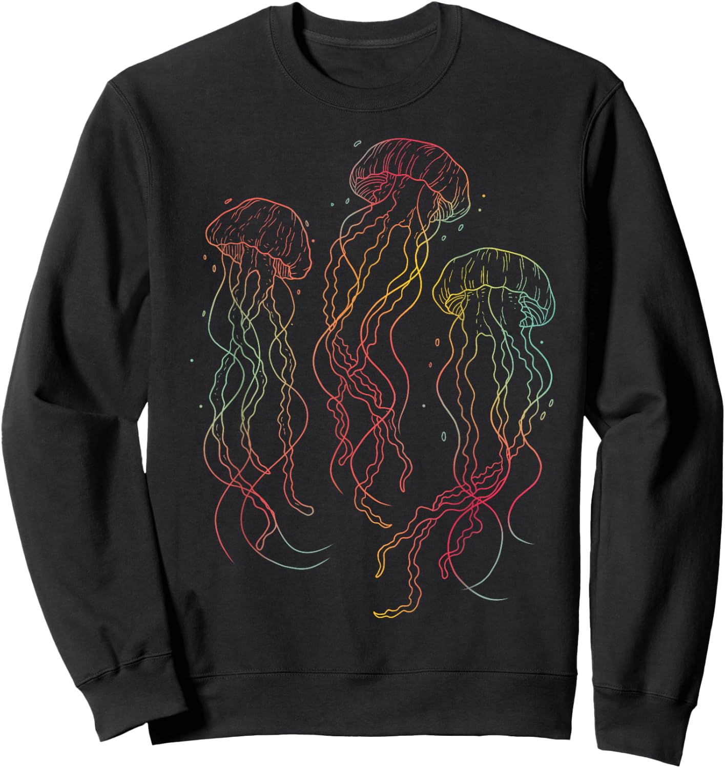 Cute Jellyfish Sea Animal Ocean Marine Life Biologist Sweatshirt - Sweatshirt | Black
