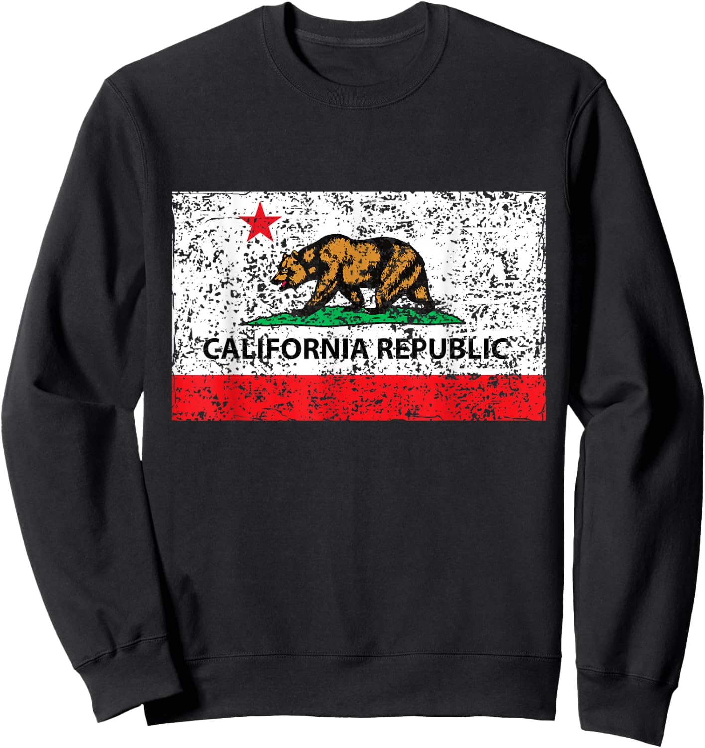 California Republic Cali Flag SoCal Norcal Cencal T Sweatshirt - Sweatshirt | Black