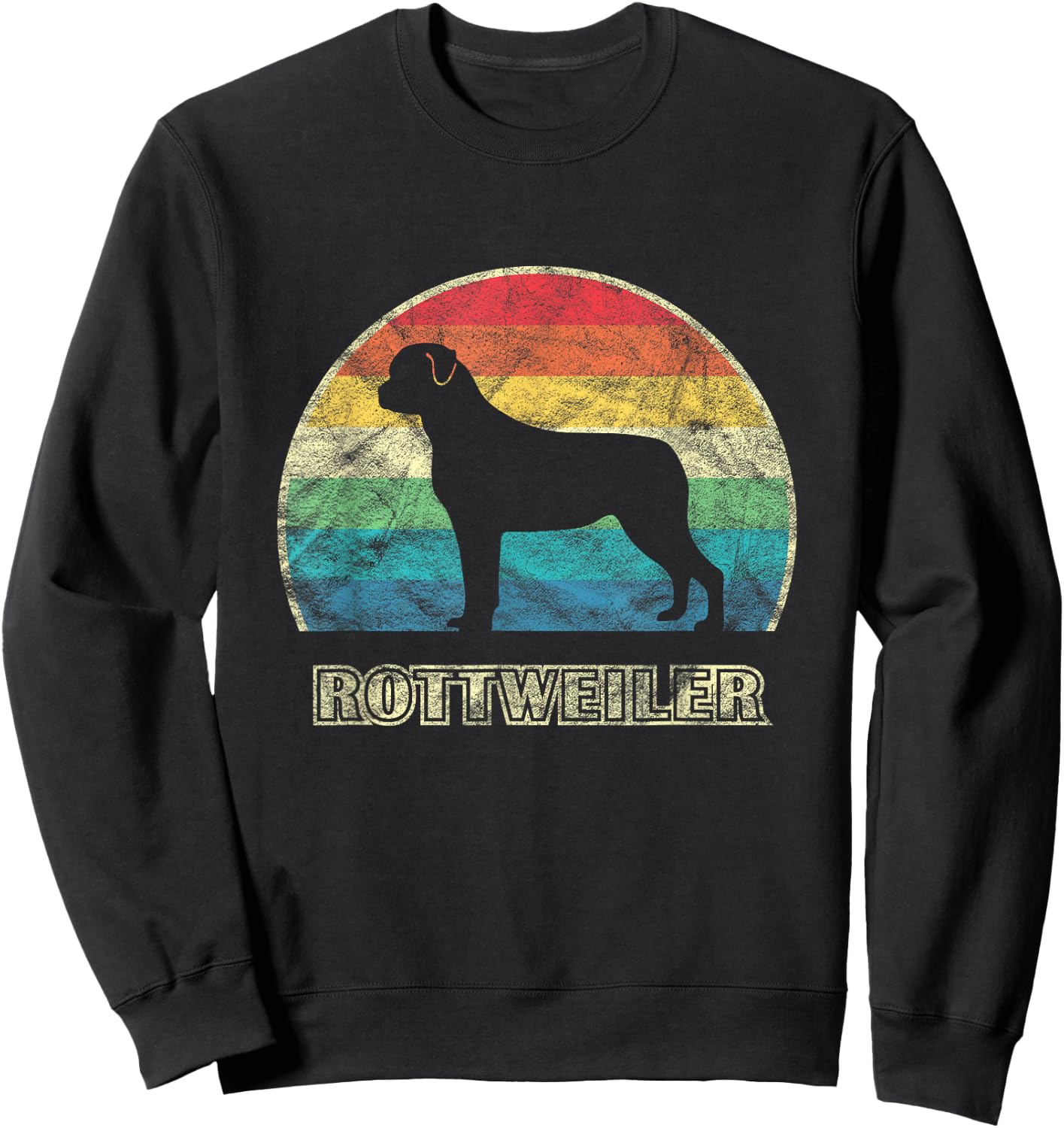 Rottweiler Vintage Style Dog Women Kids Sweatshirt - Sweatshirt | Black