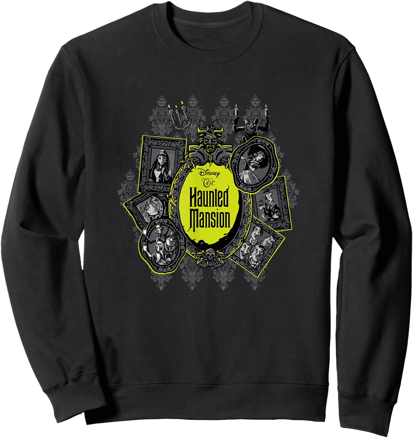 The Haunted Mansion Iconic Character Portraits Mashup Sweatshirt - Sweatshirt | Black