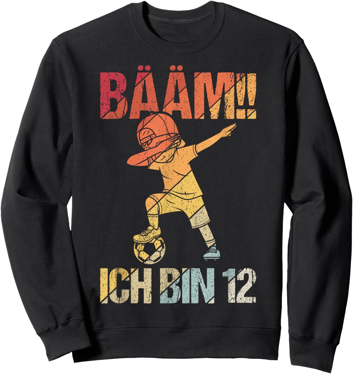 BÄÄM Ich bin 12 Dabbing Geburtstagsshirt 12 Jahre Jungs Sweatshirt - Sweatshirt | Black