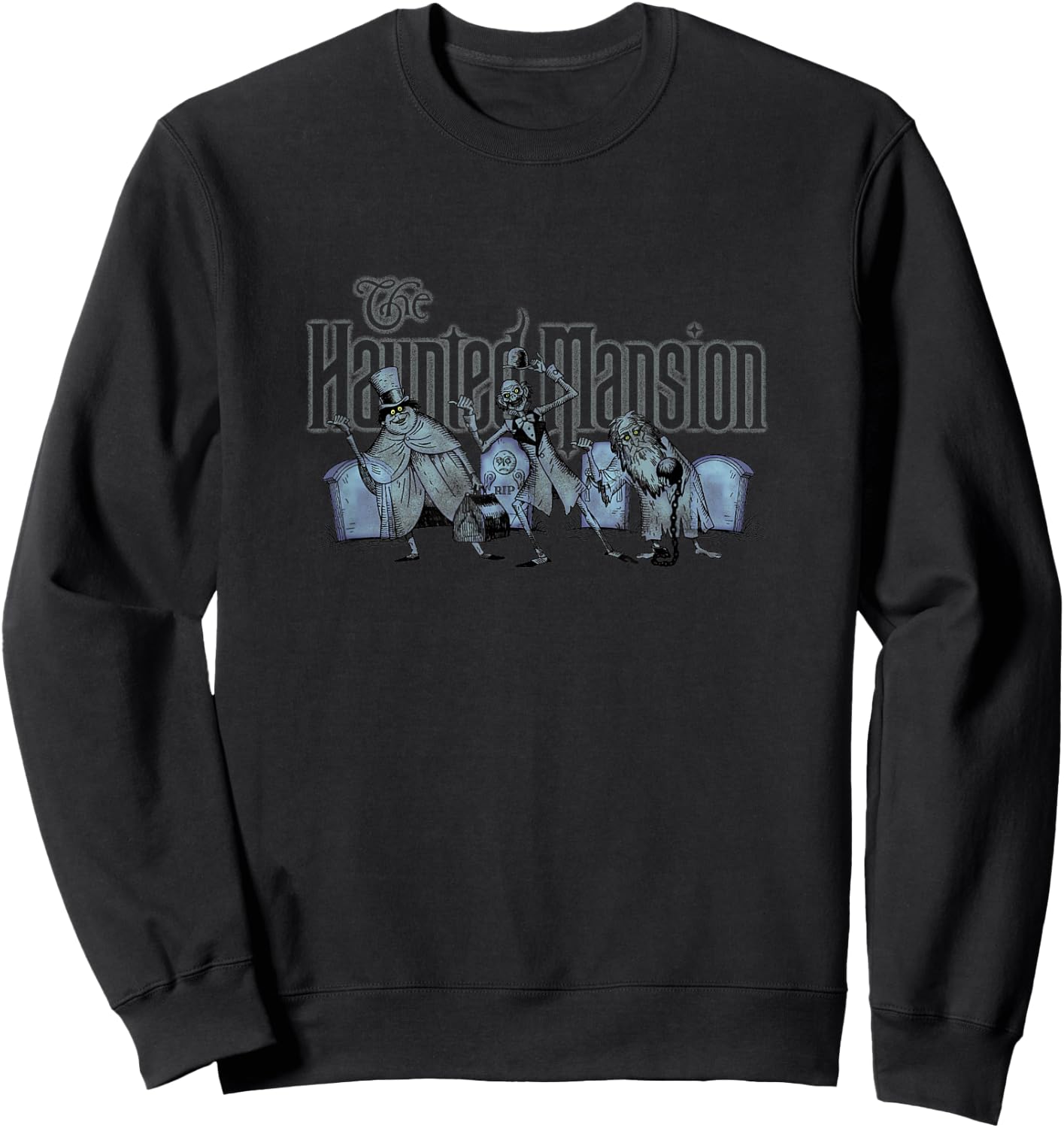 The Haunted Mansion Hitchhiking Ghosts Graveyard Shot Sweatshirt - Sweatshirt | Black