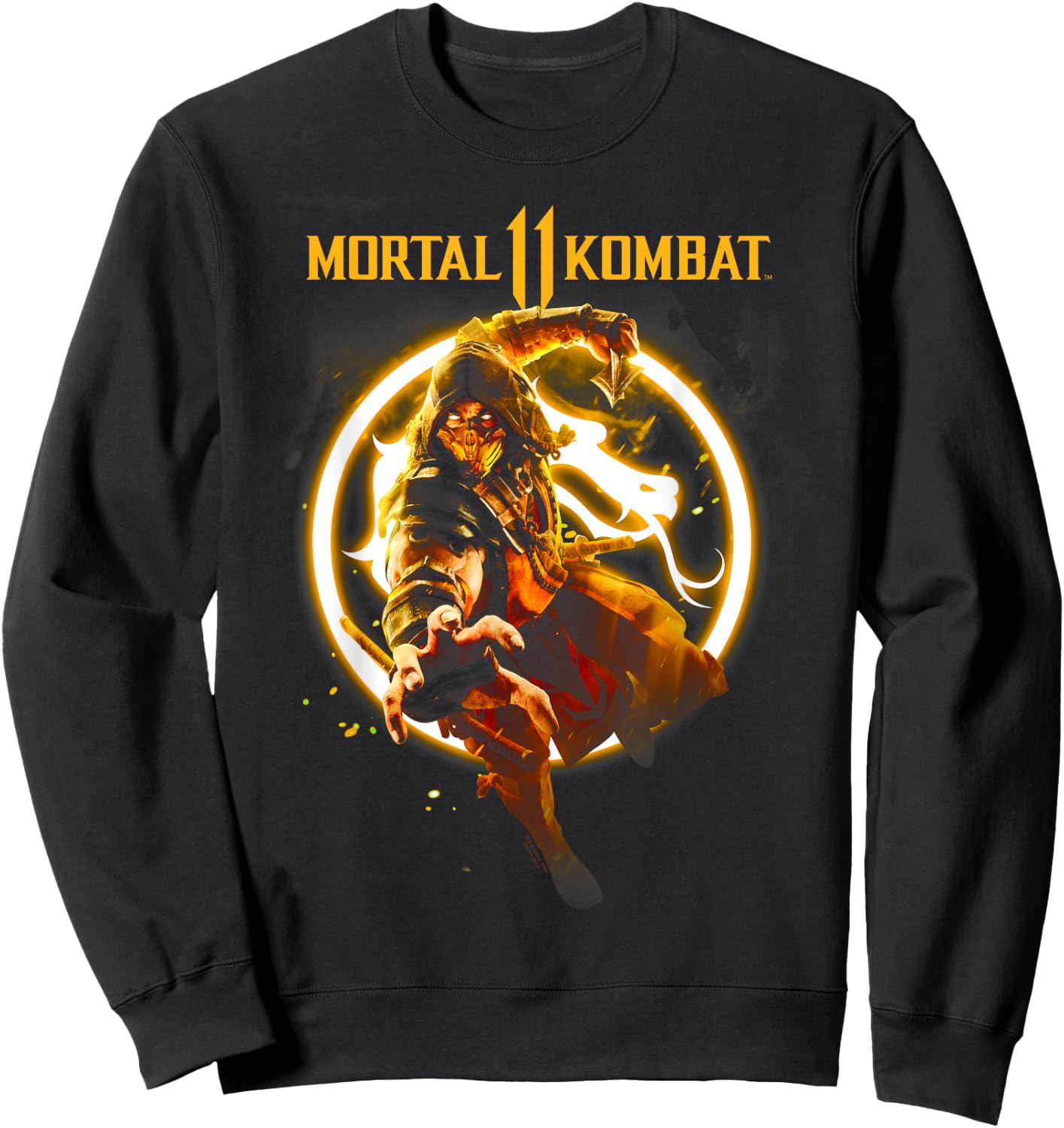 Mortal Kombat 11 Scorpion Flames Sweatshirt - Sweatshirt | Black