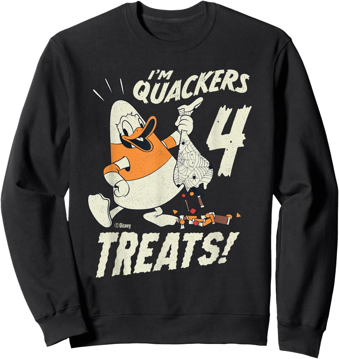 Disney Donald Duck Halloween Costume I’m Quackers 4 Treats Sweatshirt - Sweatshirt | Black