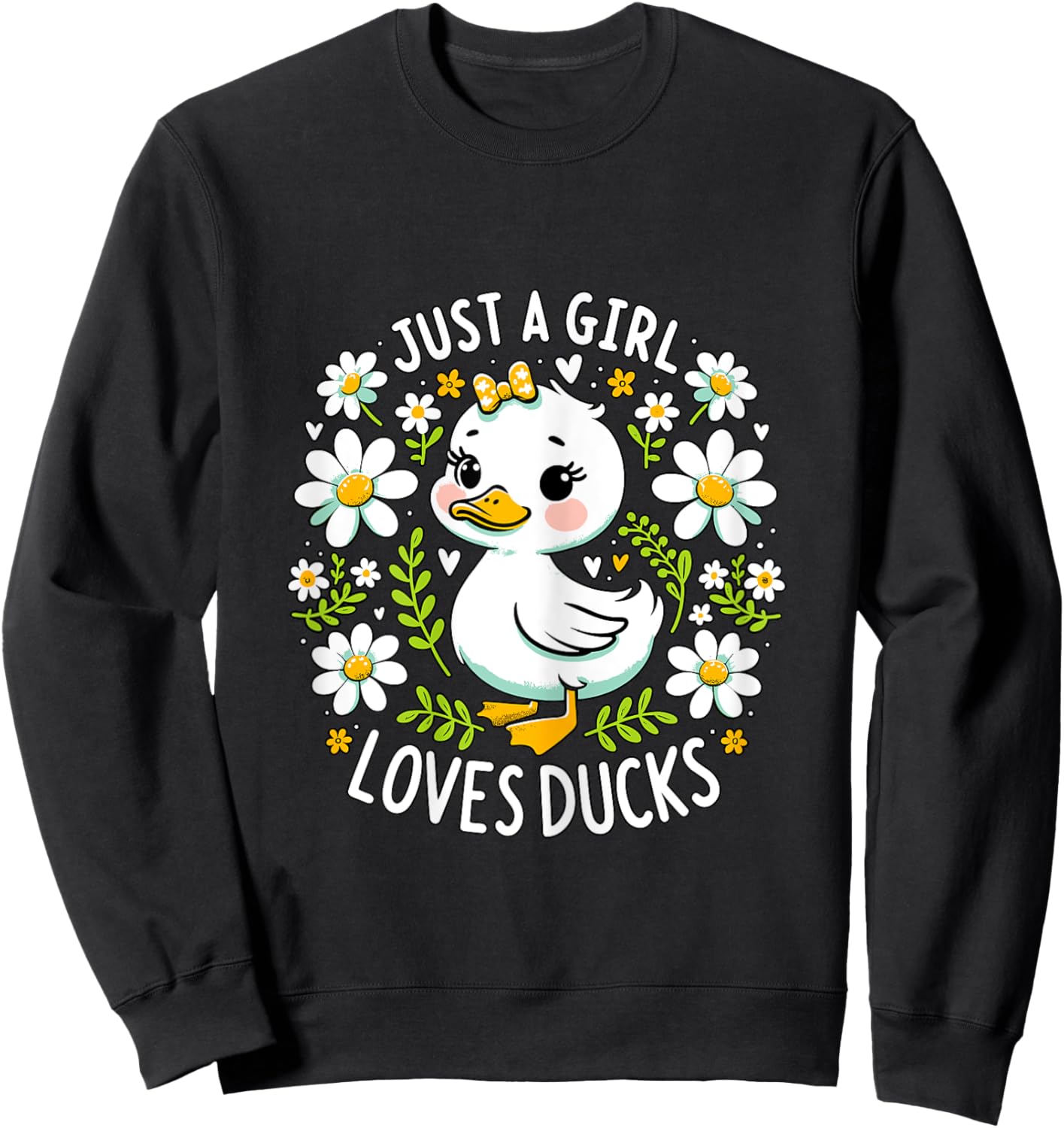Just a Girl who loves Ducks Sweatshirt - Sweatshirt | Black