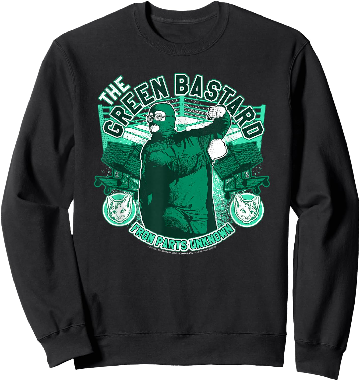 Ripple Junction x Trailer Park Boys The Green Wrestler , Black, S Sweatshirt - Sweatshirt | Black