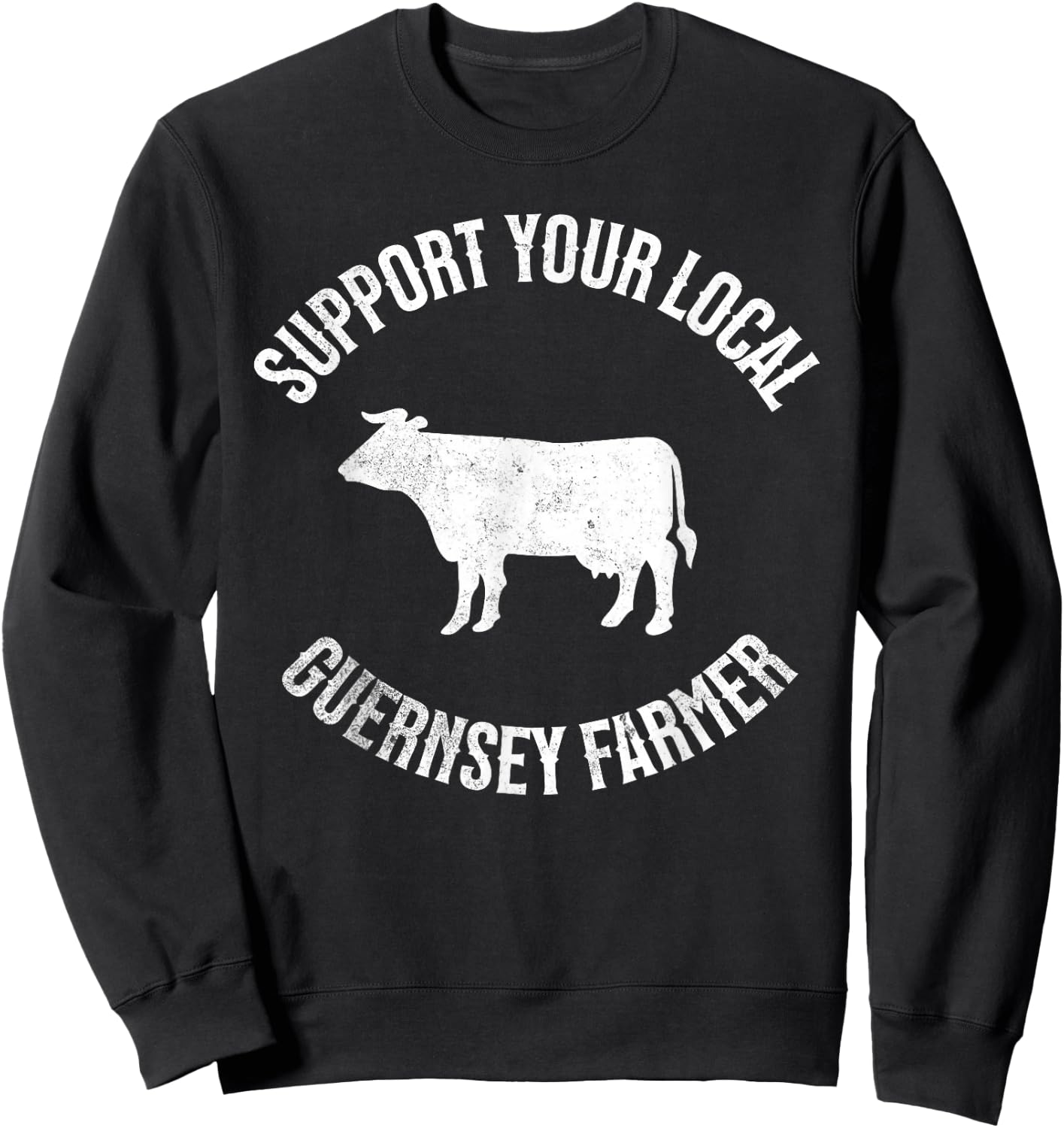 Guernsey Cow Cattle Farmer Diary Sweatshirt - Sweatshirt | Black