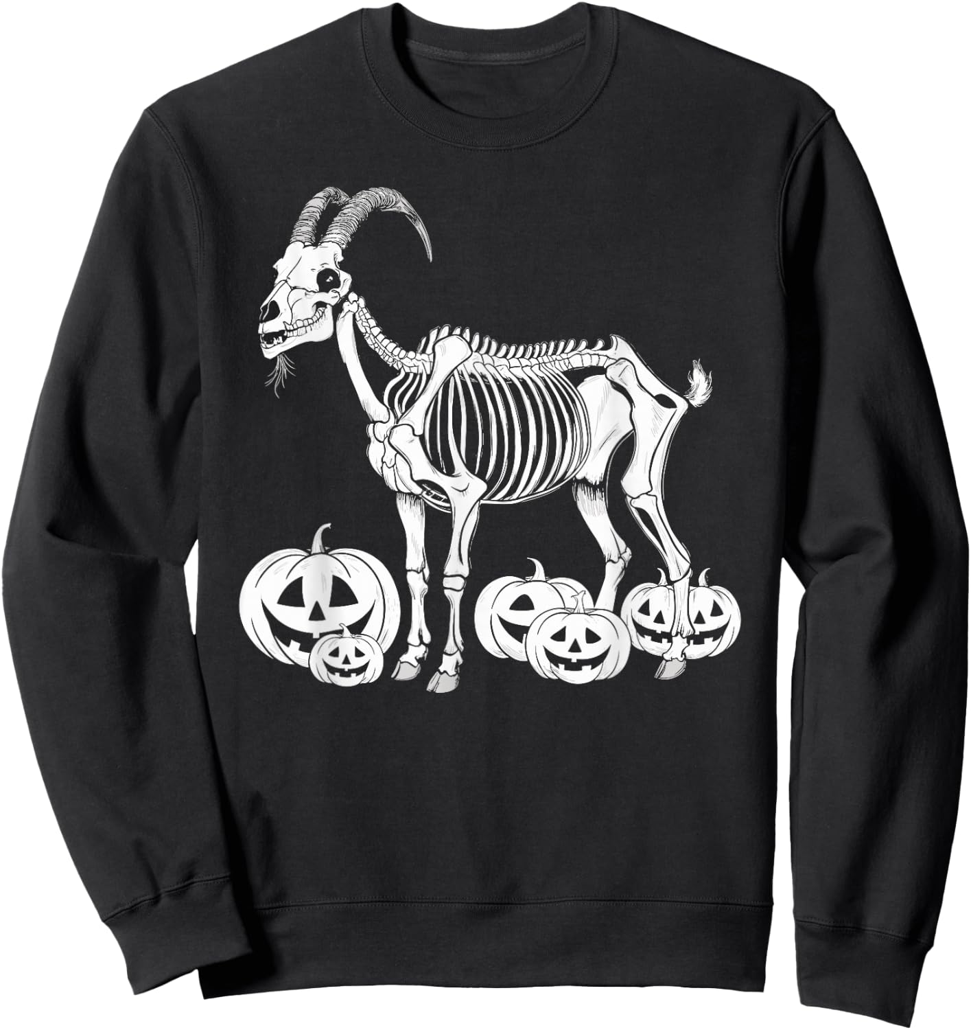 Goat Skeleton Birthday Halloween Kids Sweatshirt - Sweatshirt | Black